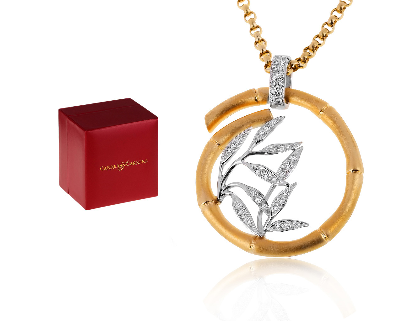 Оригинальный золотой кулон с бриллиантами 0.36ct Carrera y Carrera