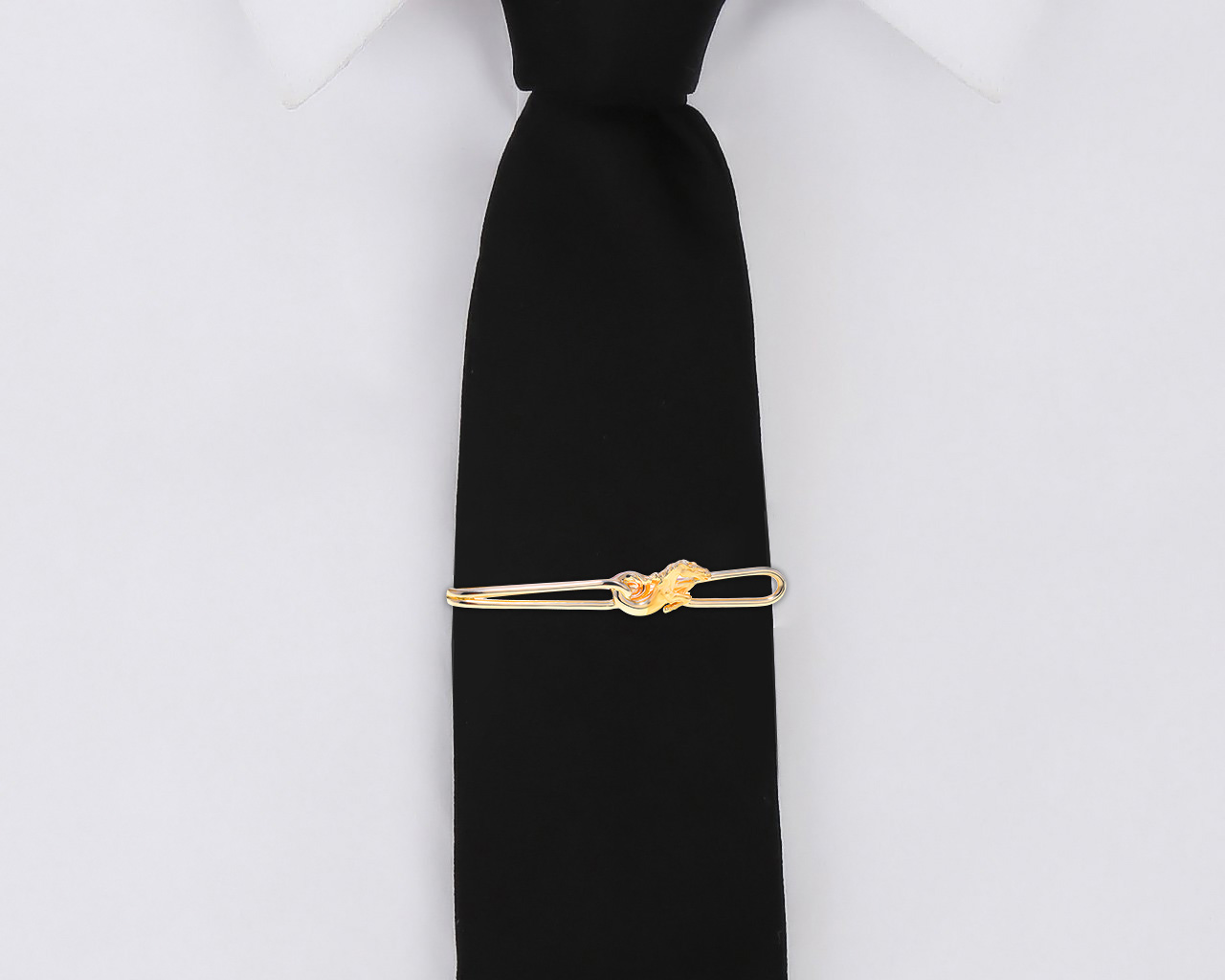 Оригинальный золотой зажим для галстука Carrera y Carrera Horse