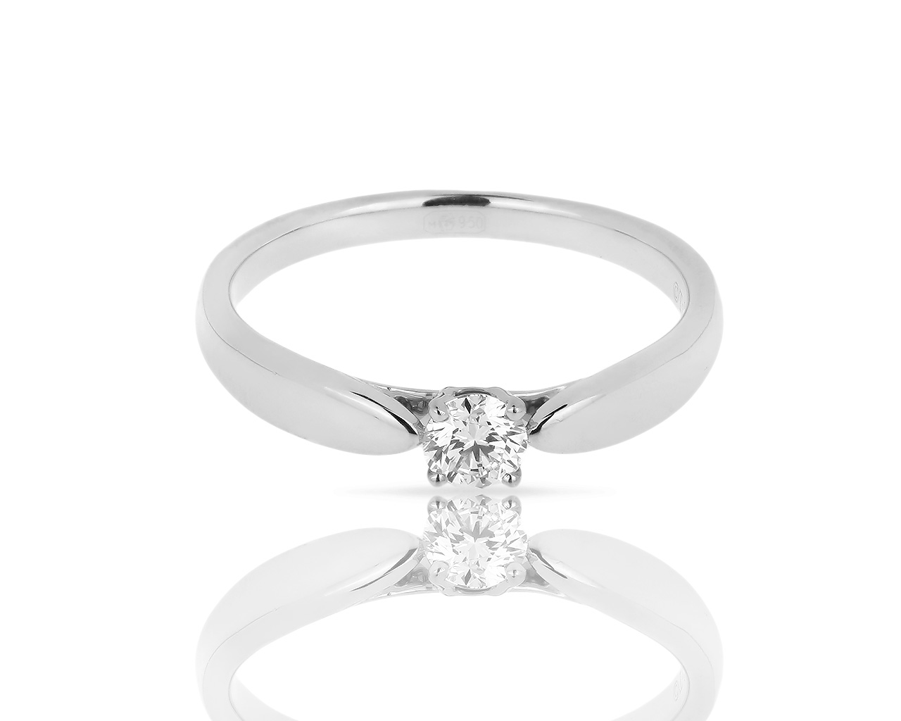 Платиновое кольцо с бриллиантом 0.20ct Tiffany&Co 210718/3