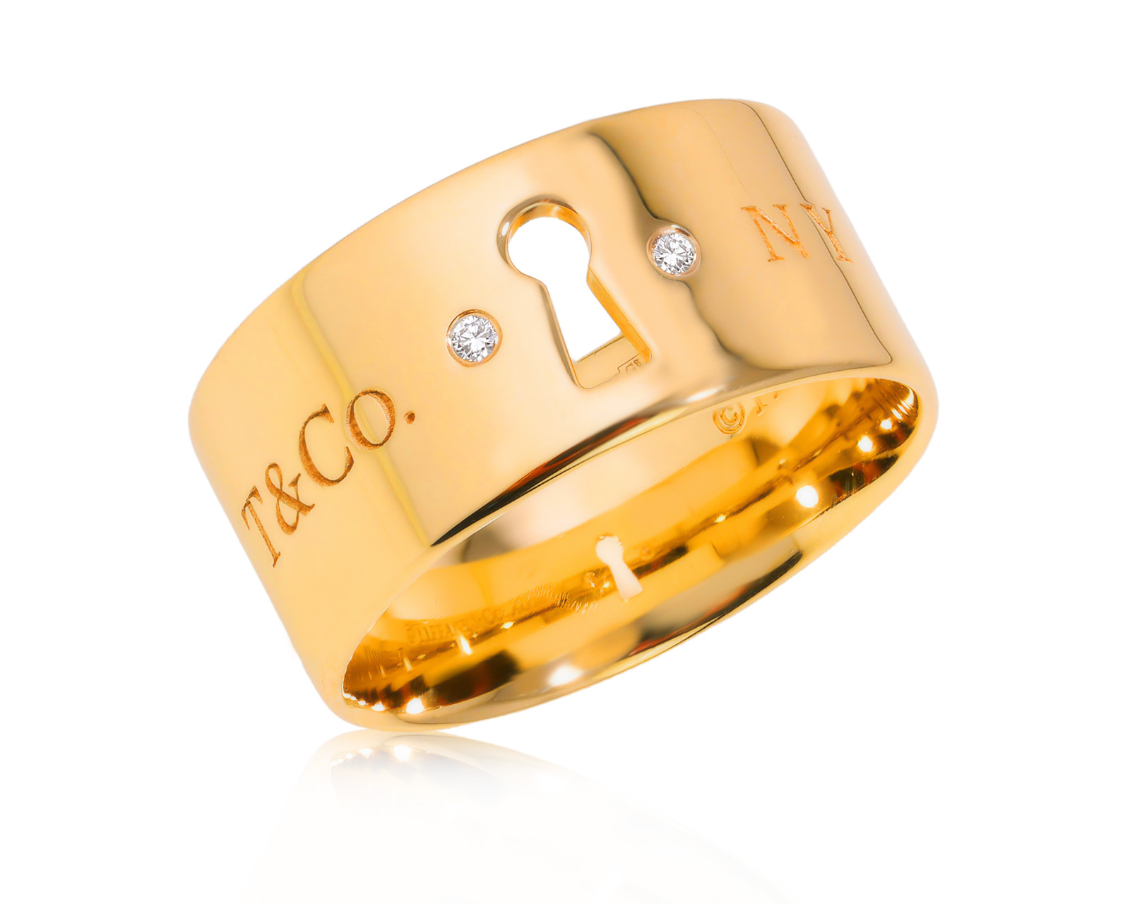 Оригинальное золотое кольцо Tiffany&Co Keyhole 080925/5