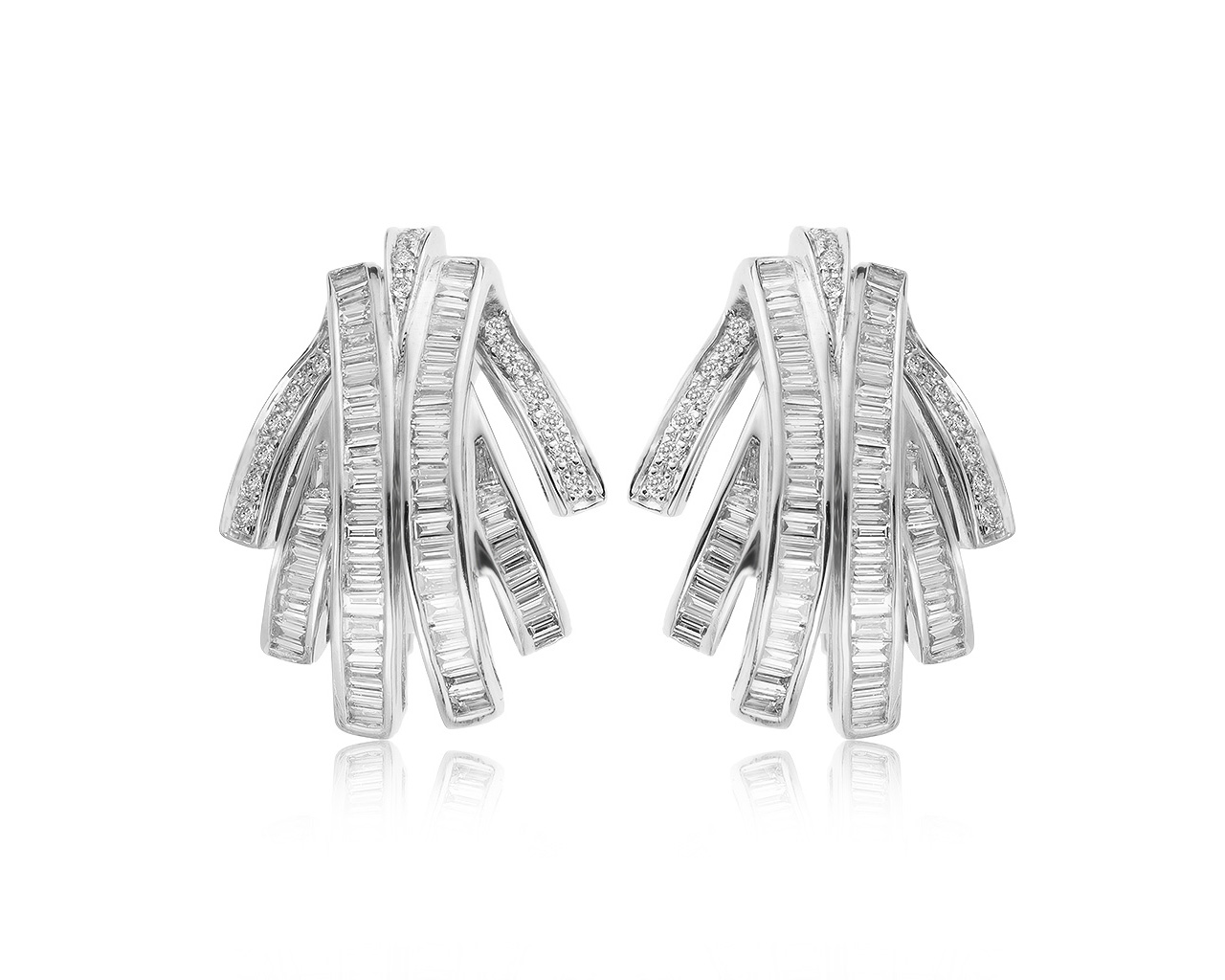 Великолепные золотые серьги с бриллиантами 2.40ct 310121/4
