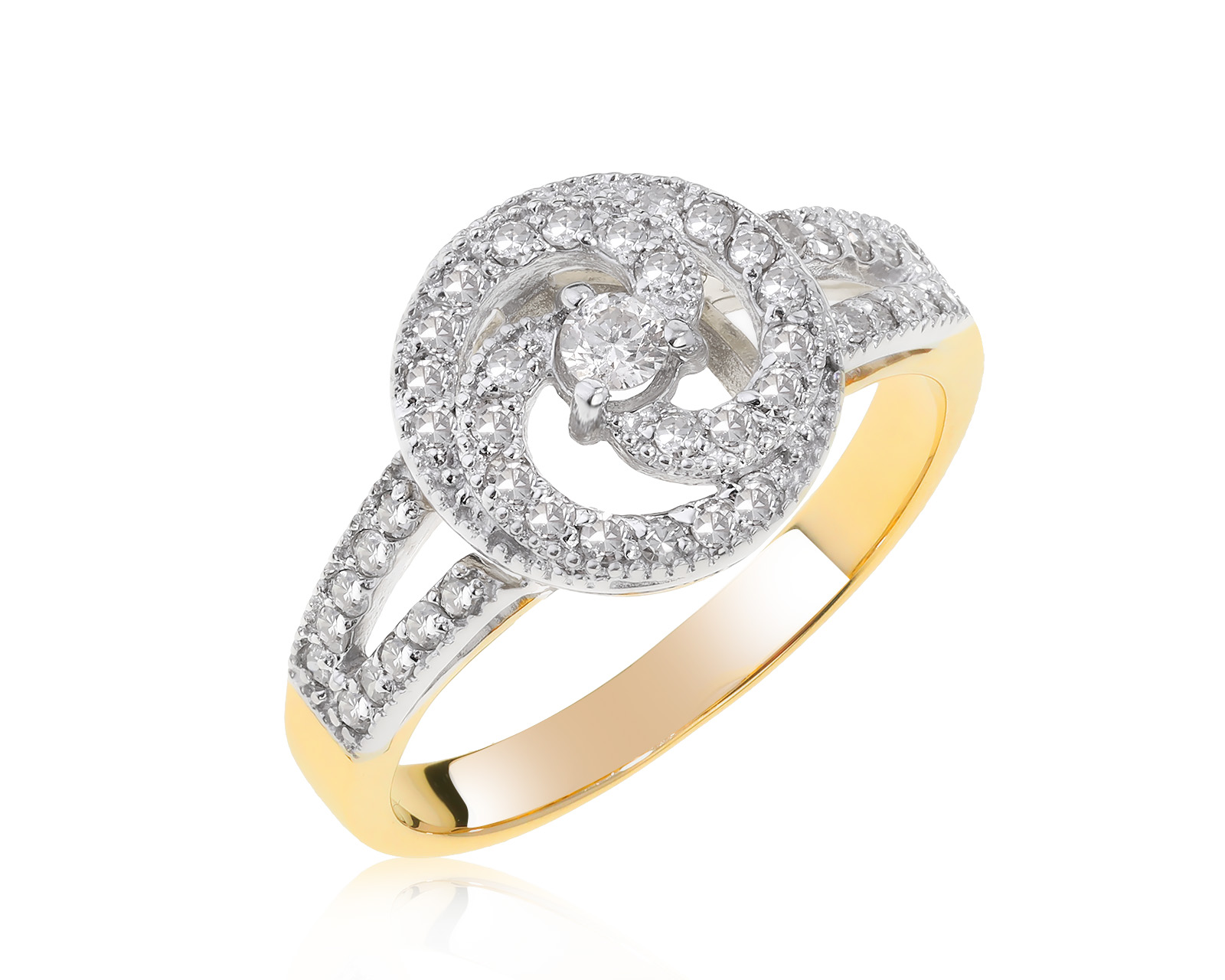 Волшебное золотое кольцо с бриллиантами 0.47ct