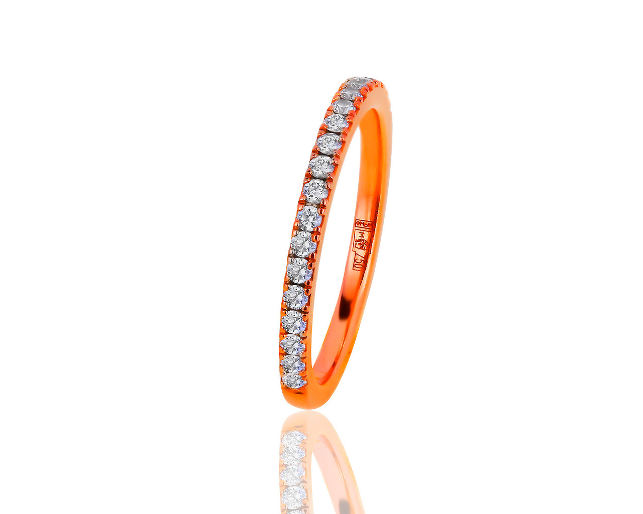 Лаконичное золотое кольцо с бриллиантами 0.23ct De Beers 181017/1 Лаконичное золотое кольцо с бриллиантами 0.23ct De Beers 181017/1