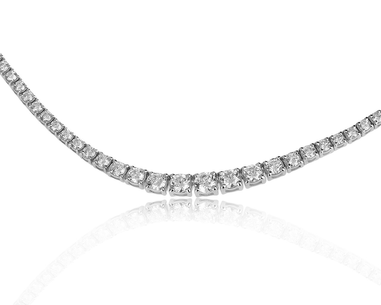 Женственное золотое колье с бриллиантами 3.33ct 260919/6