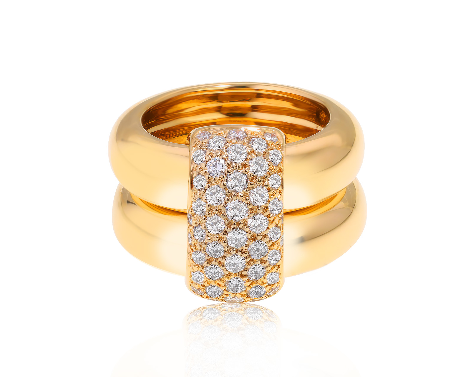 Оригинальное золотое кольцо Chaumet Duo