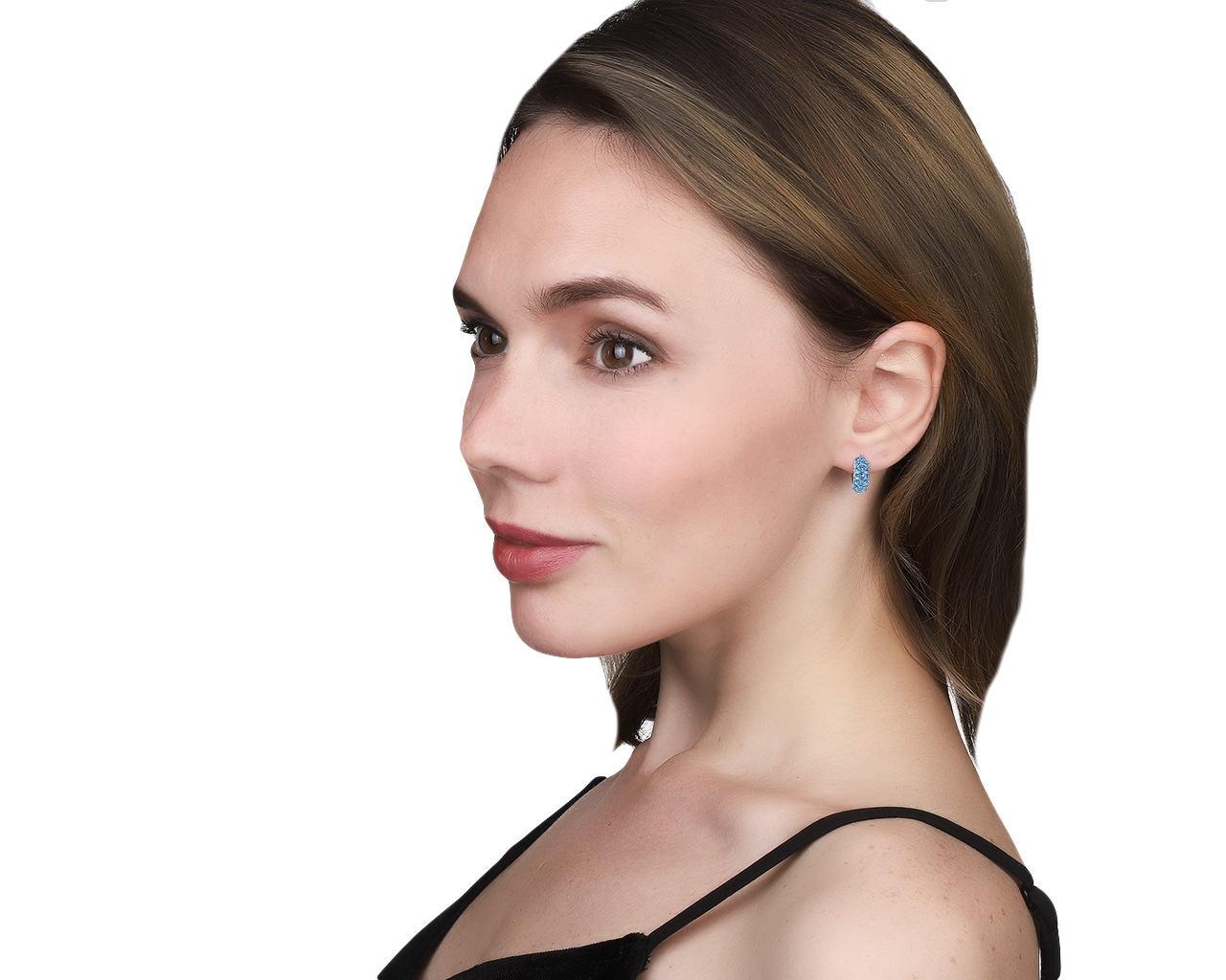 Оригинальные золотые серьги с топазами 1.50ct H.Stern