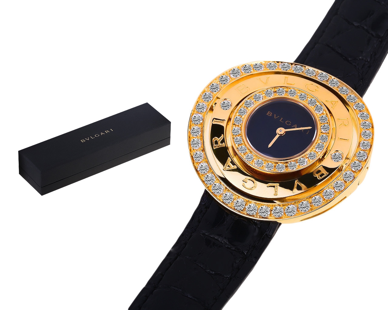 Золотые часы с бриллиантами 2.20ct Bvlgari Astrale Cerchi