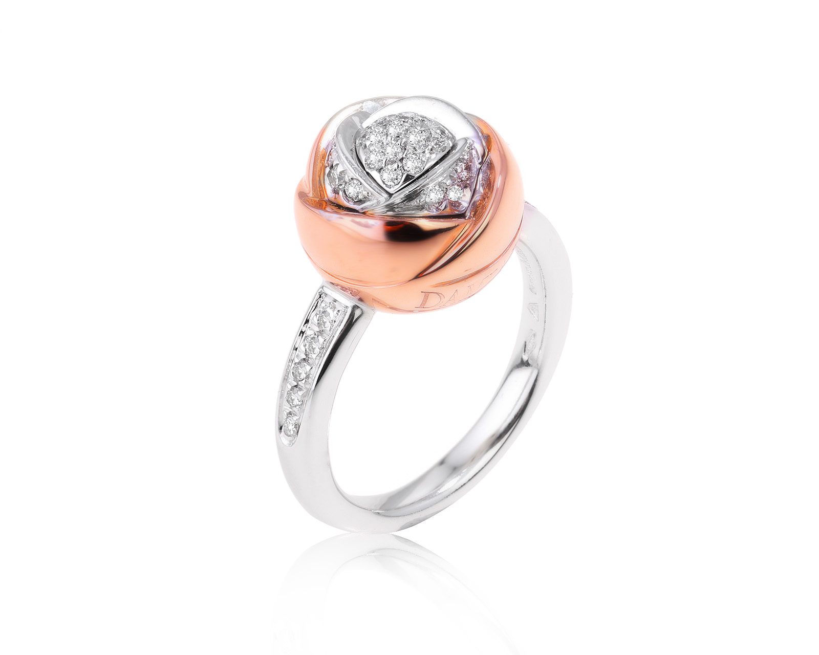 Оригинальное золотое кольцо Damiani Bocciolo Rose