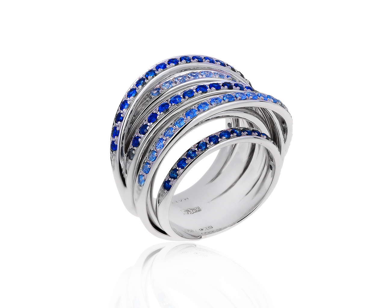 Оригинальное золотое кольцо с сапфирами 2.01ct Mattioli 070220/10