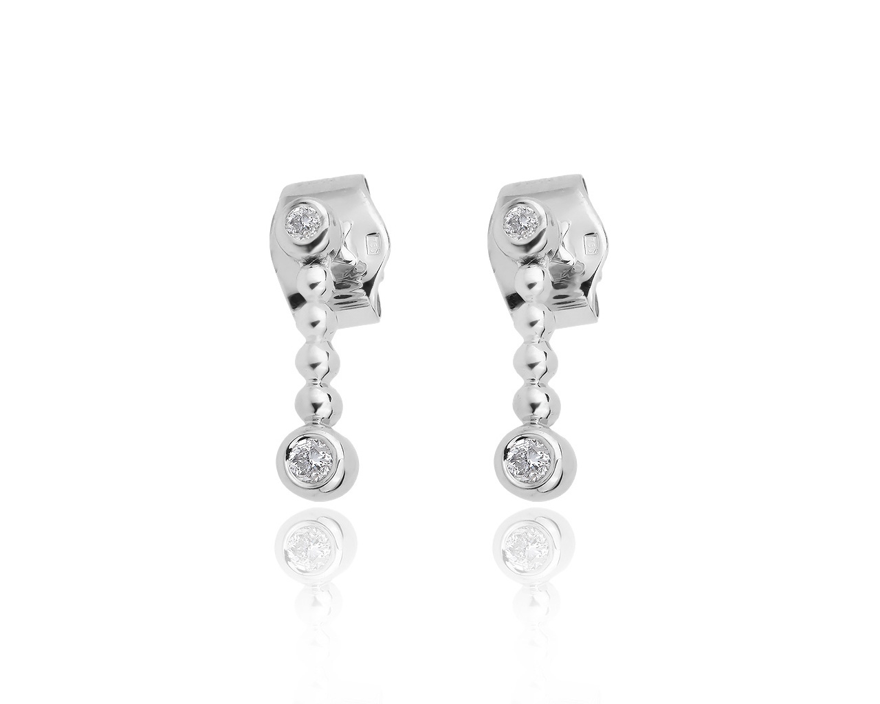 Золотые серьги-пусеты с бриллиантами 0.10ct H.Stern 170319/2