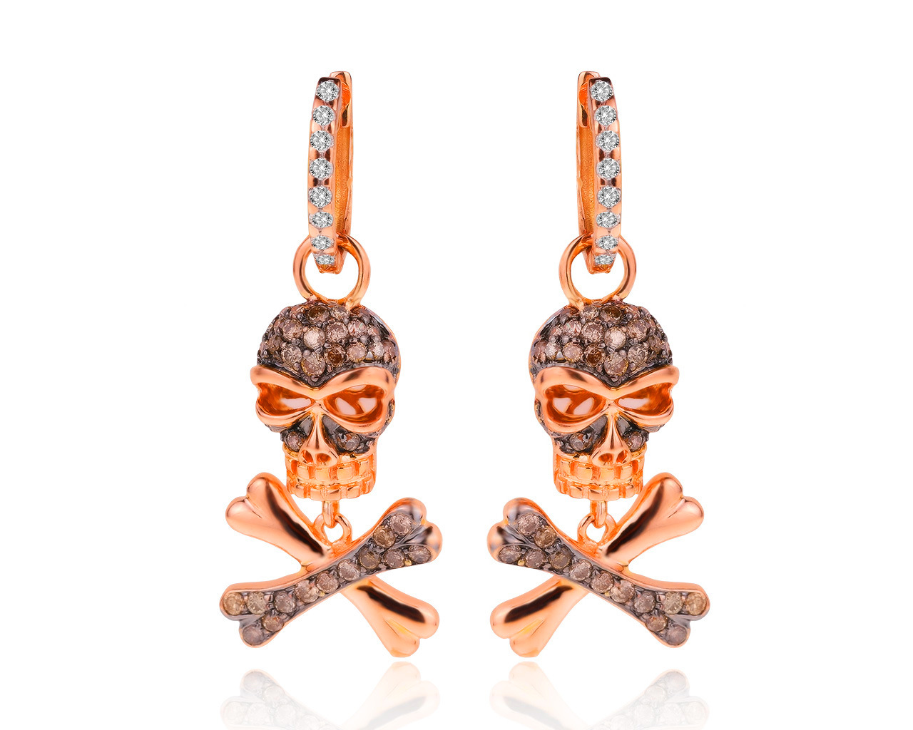 Экстравагантные золотые серьги с бриллиантами 0.96ct 041020/2