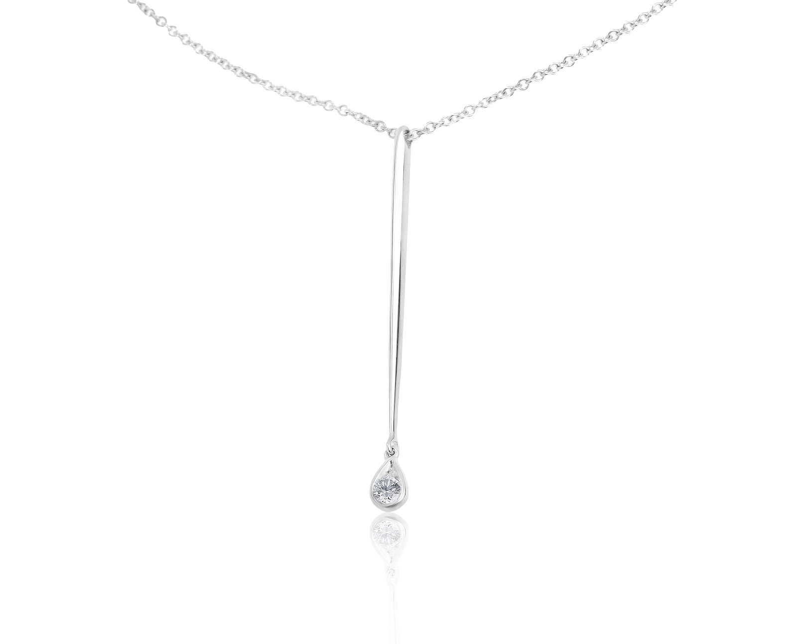 Оригинальный золотой кулон с бриллиантом 0.12ct Luca Carati