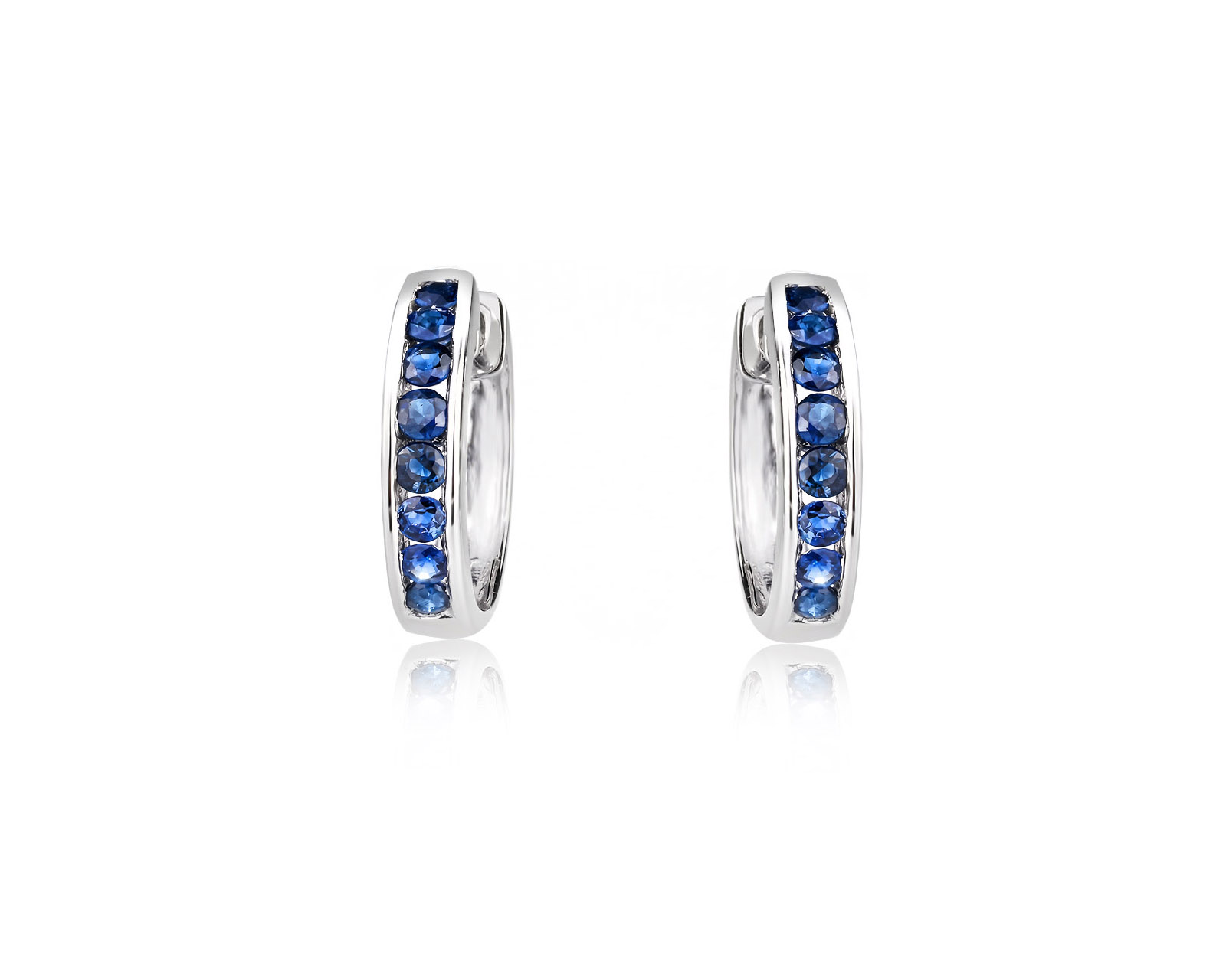 Золотые серьги с сапфирами 0.64ct 170826/3