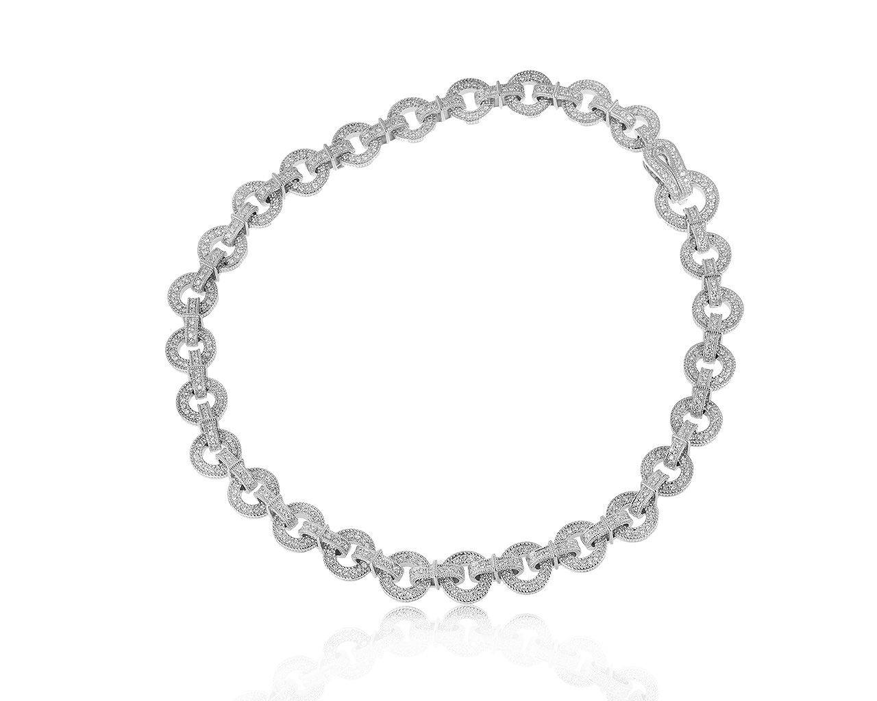 Оригинальное золотое колье с бриллиантами 7.17ct Judith Ripka