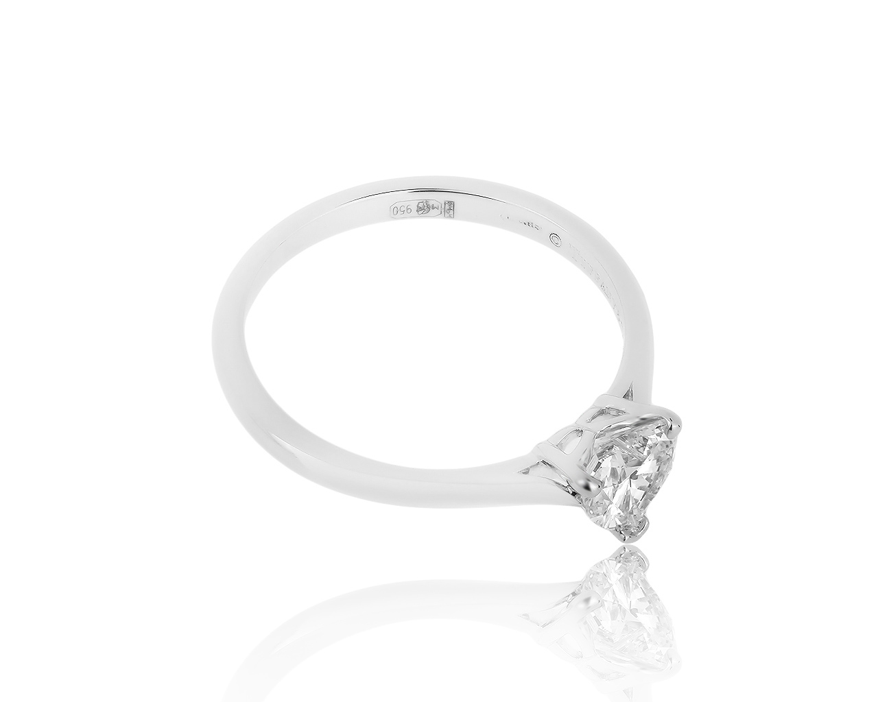 Оригинальное платиновое кольцо с бриллиантом 0.60ct Tiffany&Co