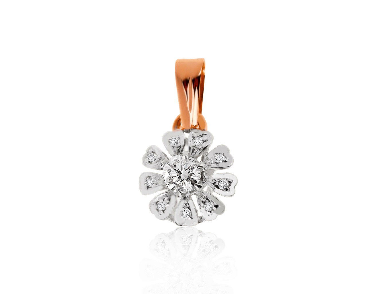 Богатый золотой кулон с бриллиантами 0.50ct 070320/7
