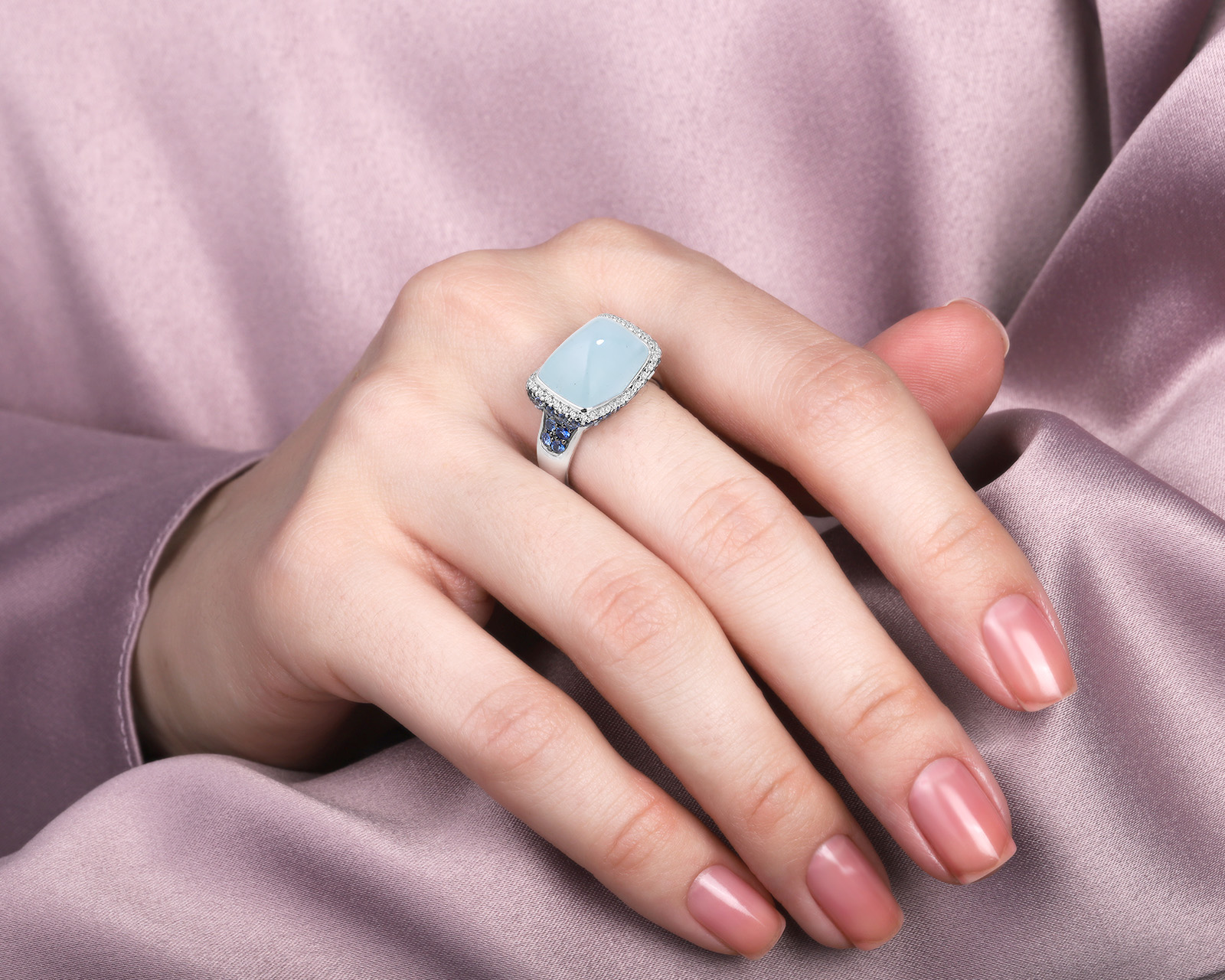 Оригинальное золотое кольцо с аквамарином 9.09ct Belle Bague (GIM)