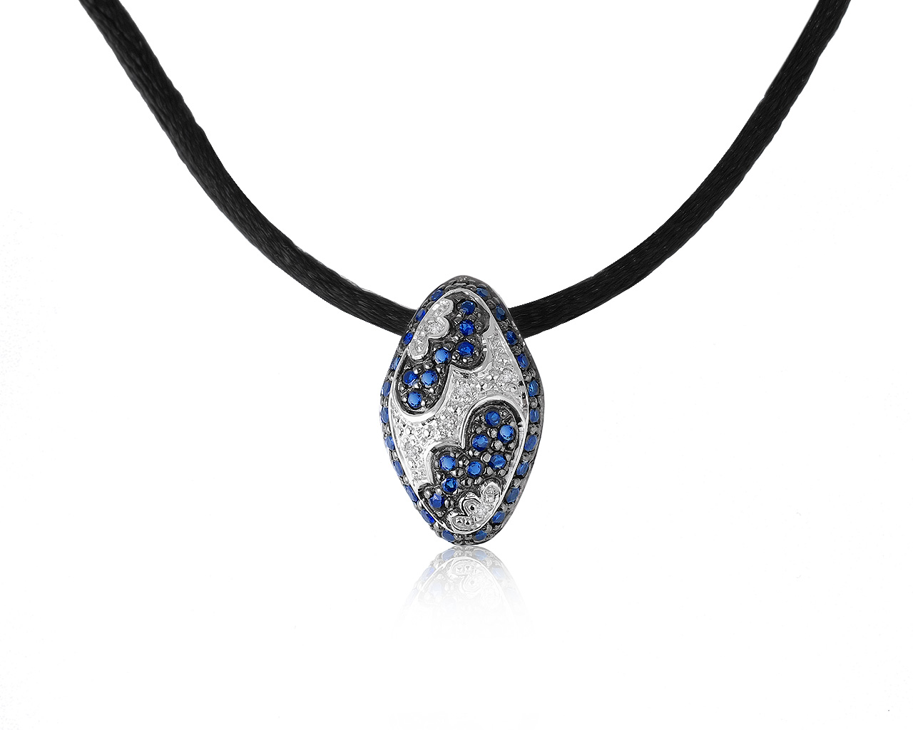 Прелестный золотой кулон с сапфирами 0.86ct 170321/5 Прелестный золотой кулон с сапфирами 0.86ct 170321/5