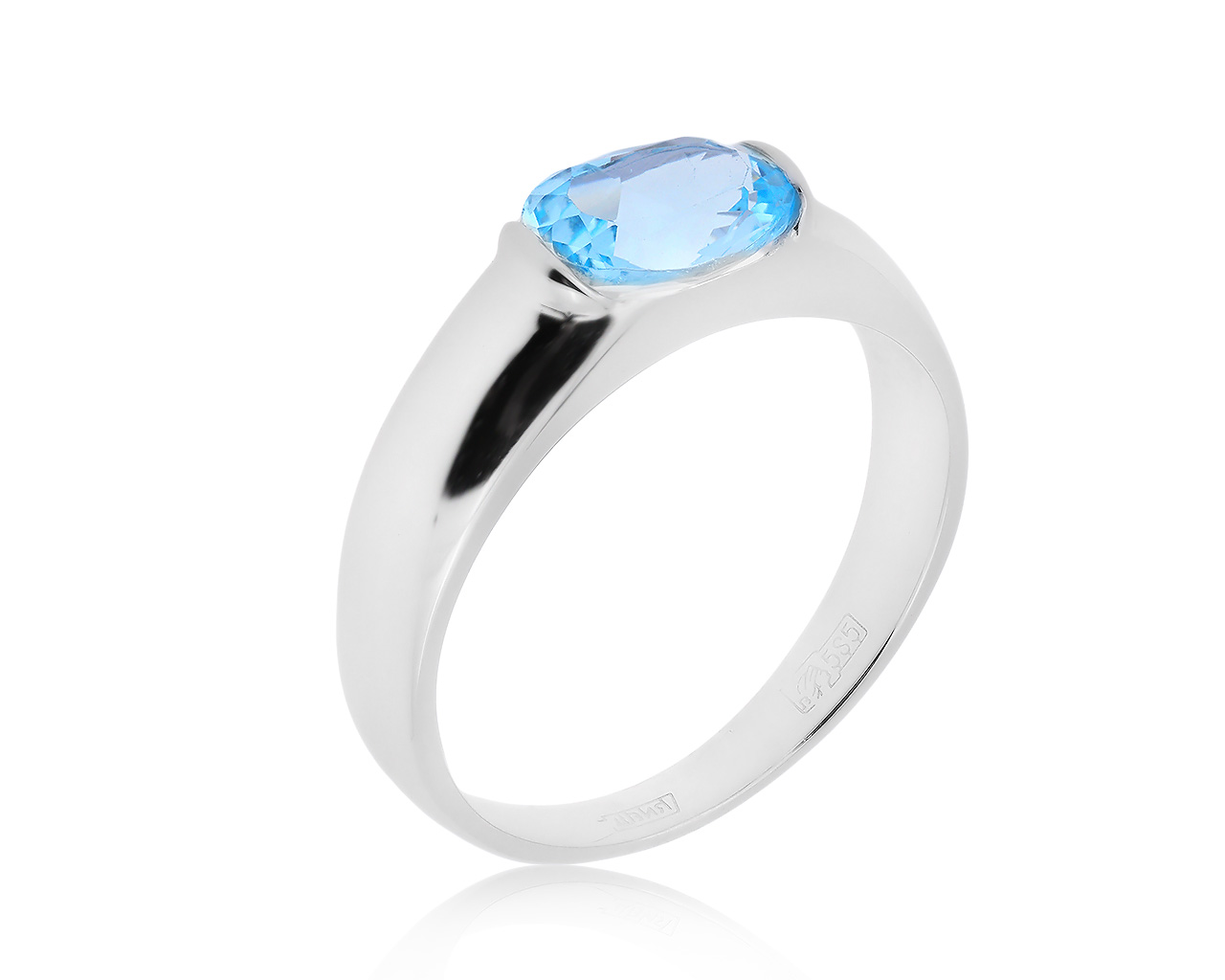 Прекрасное золотое кольцо с топазом 1.30ct 130620/3