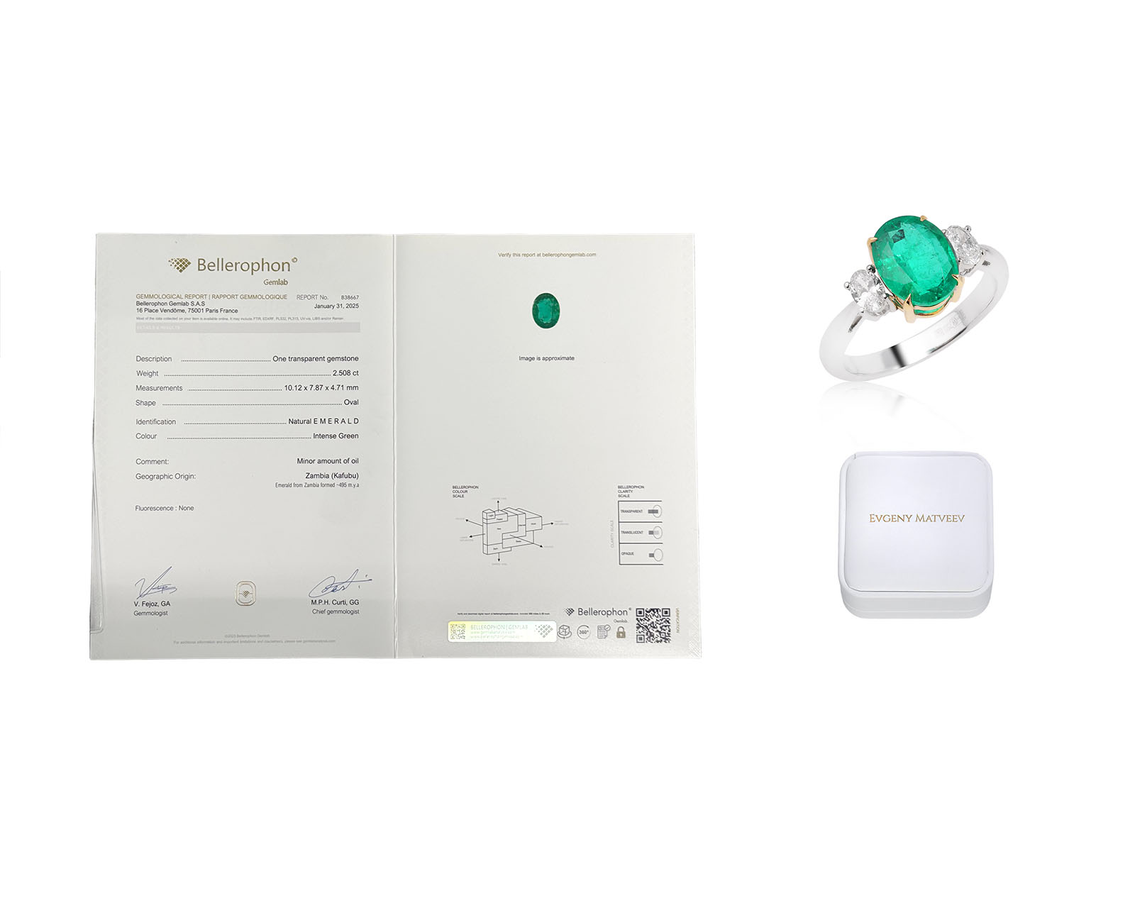 Золотое кольцо с изумрудом Замбия 2.51ct Evgeny Matveev