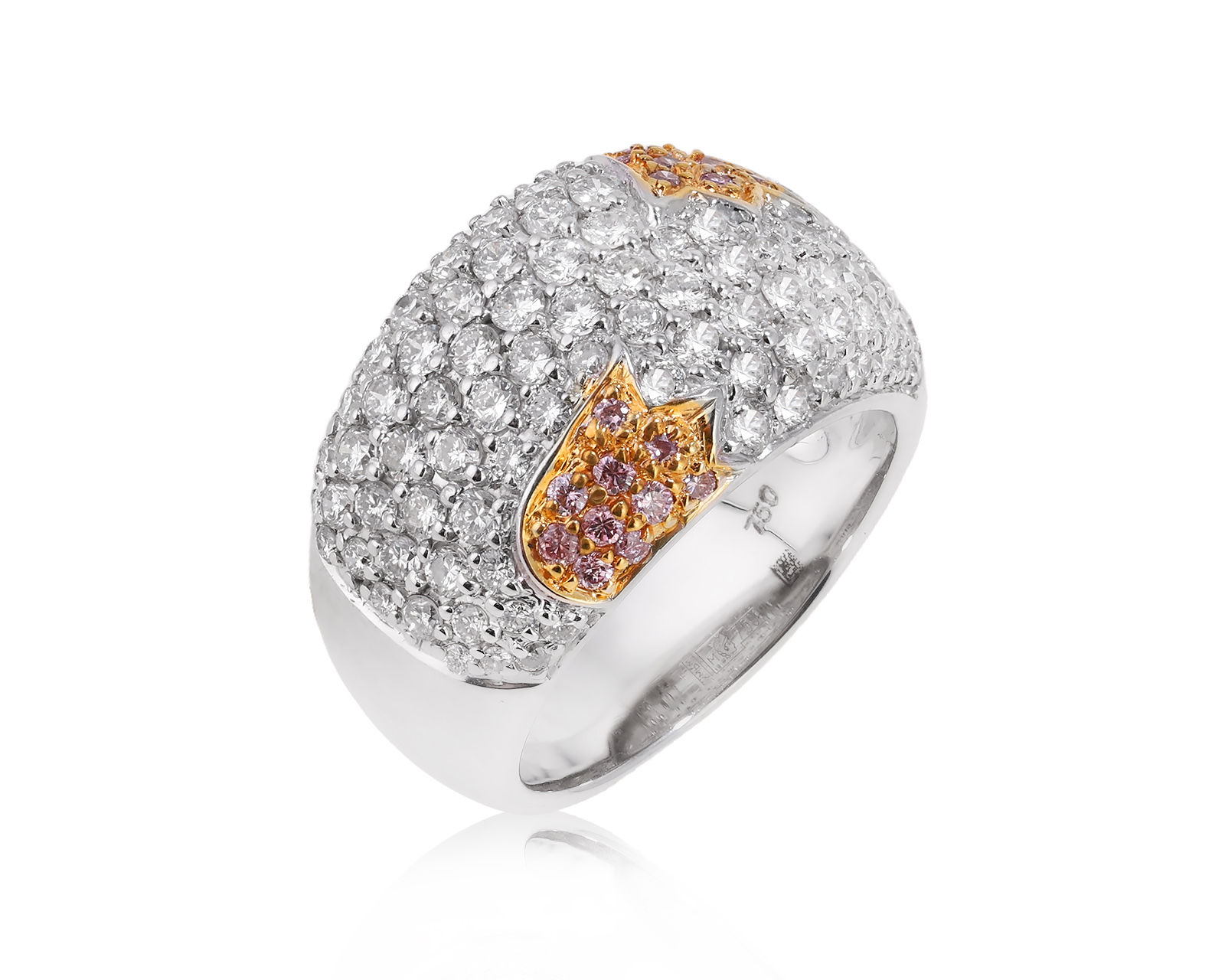 Оригинальное золотое кольцо с бриллиантами 1.56ct Tous 210320/2