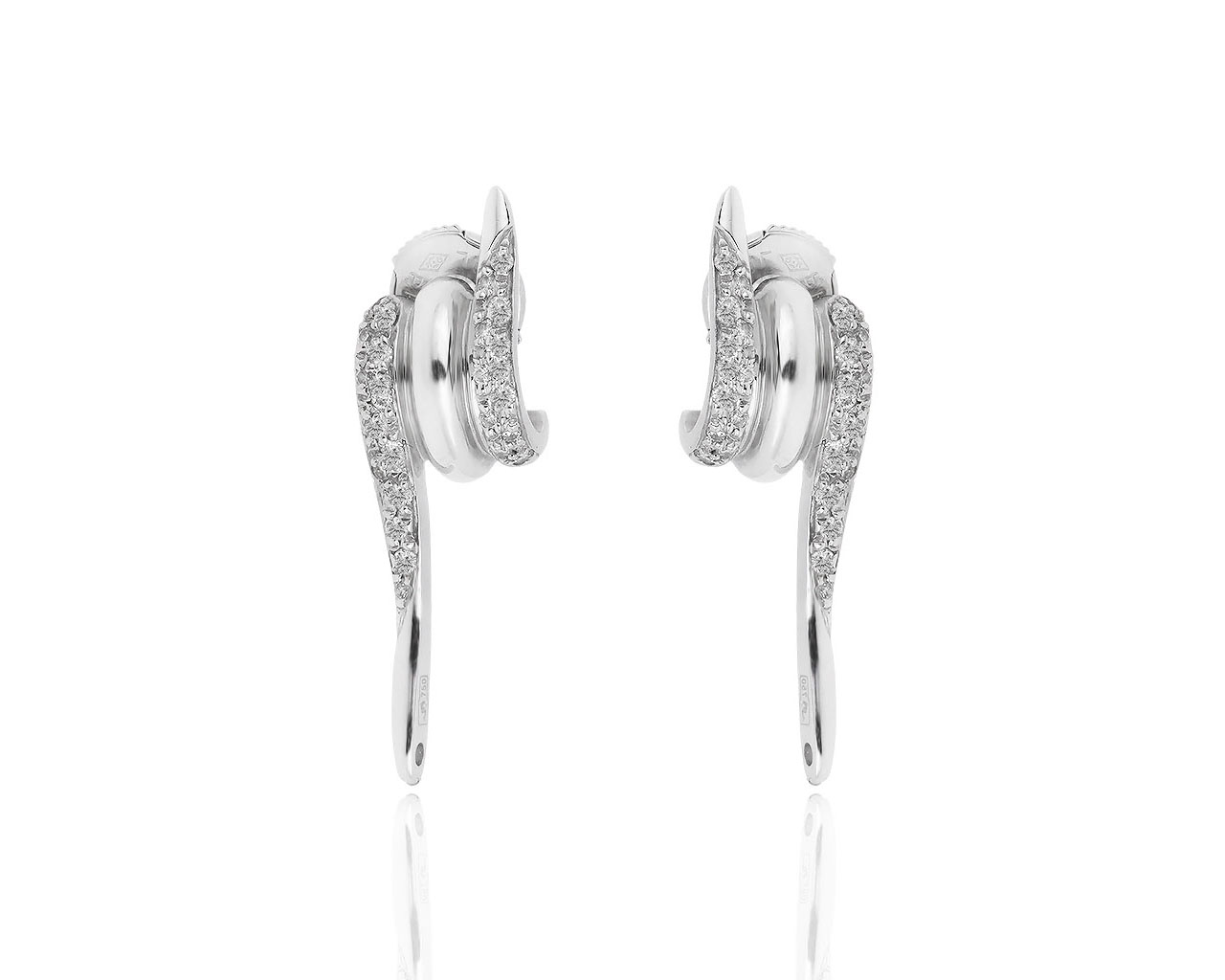 Изящные золотые серьги с бриллиантами 0.24ct Garel Paris 110419/5 Изящные золотые серьги с бриллиантами 0.24ct Garel Paris 110419/5