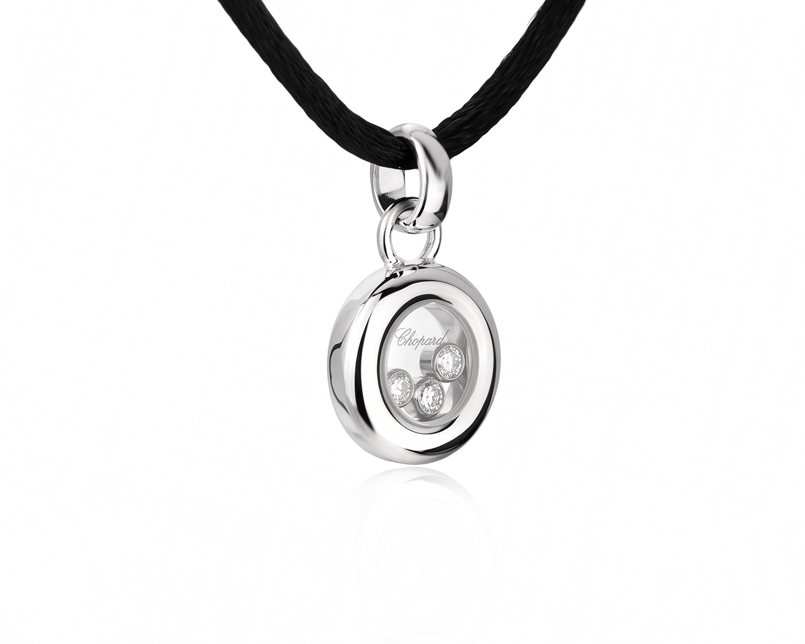Оригинальный золотой кулон с бриллиантами 0.15ct Chopard Happy Diamond
