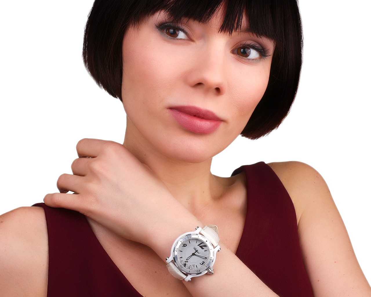 Наручные часы с бриллиантами 0.30ct Chopard Happy Sport