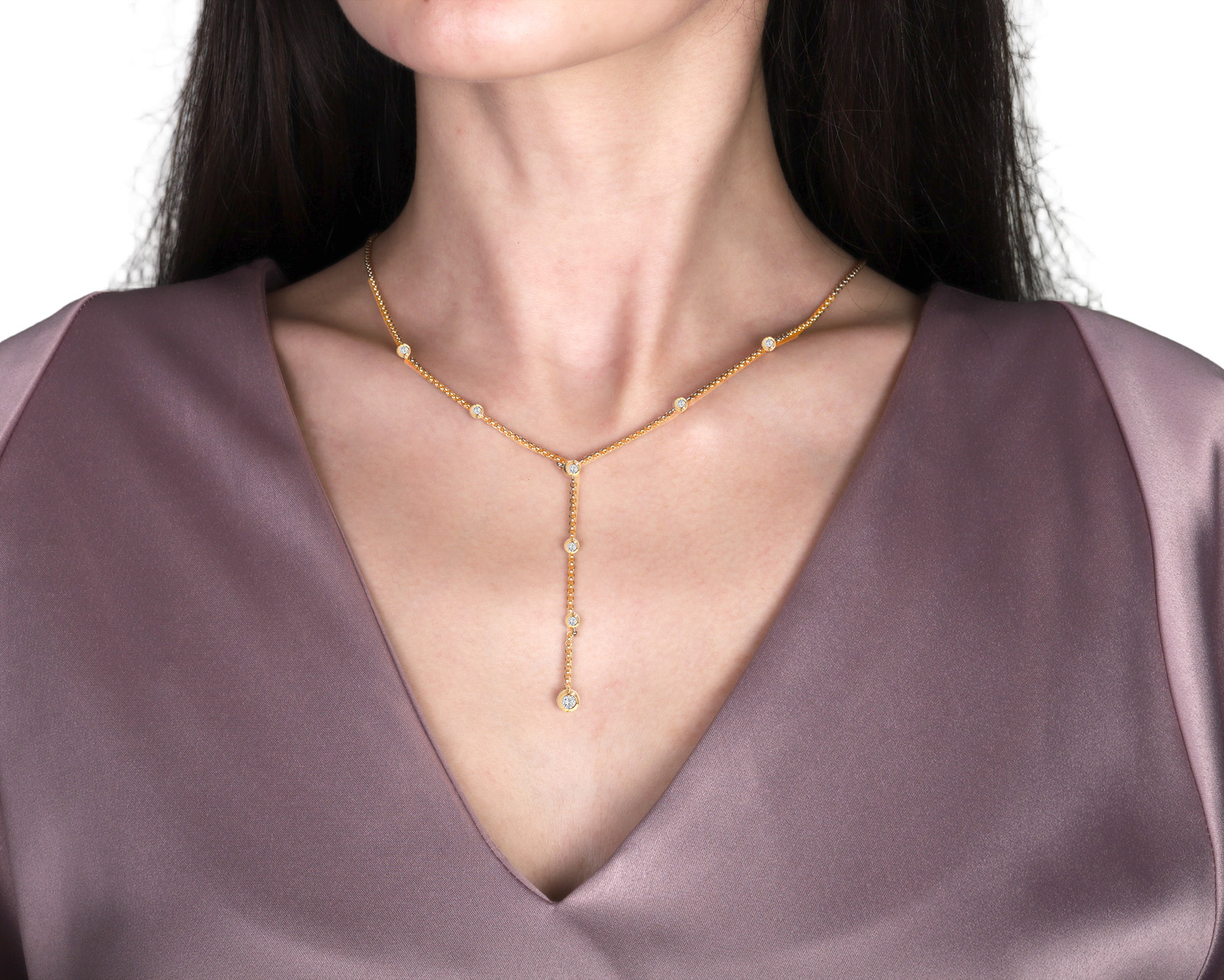 Оригинальное золотое колье с бриллиантами 0.60ct Chopard