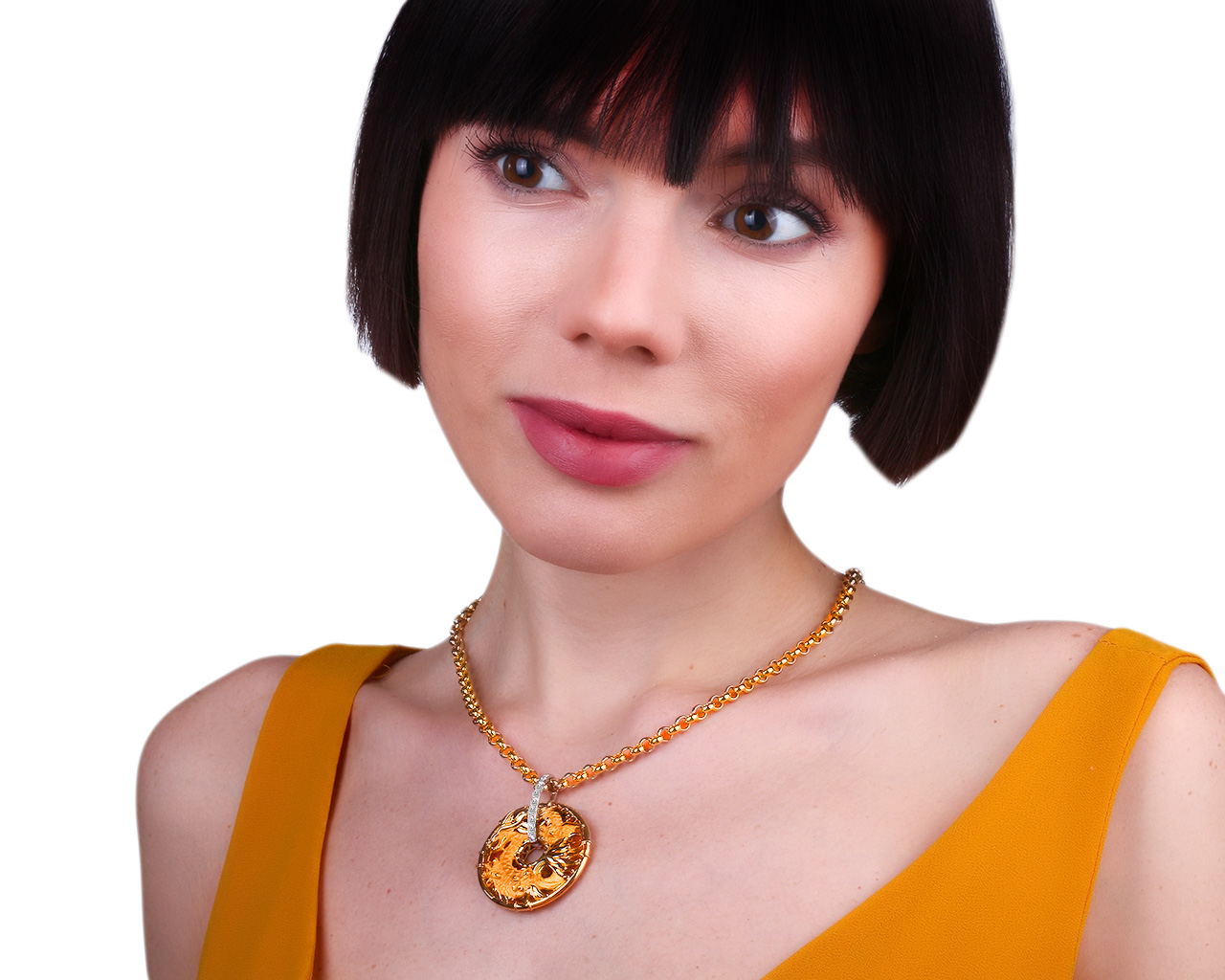 Золотой кулон с бриллиантами 0.22ct Carrera y Carrera Shanghai