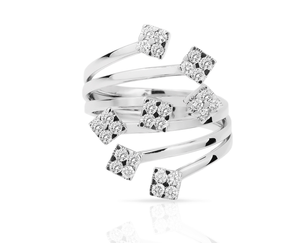 Итальянское золотое кольцо с бриллиантами 0.85ct 090418/8