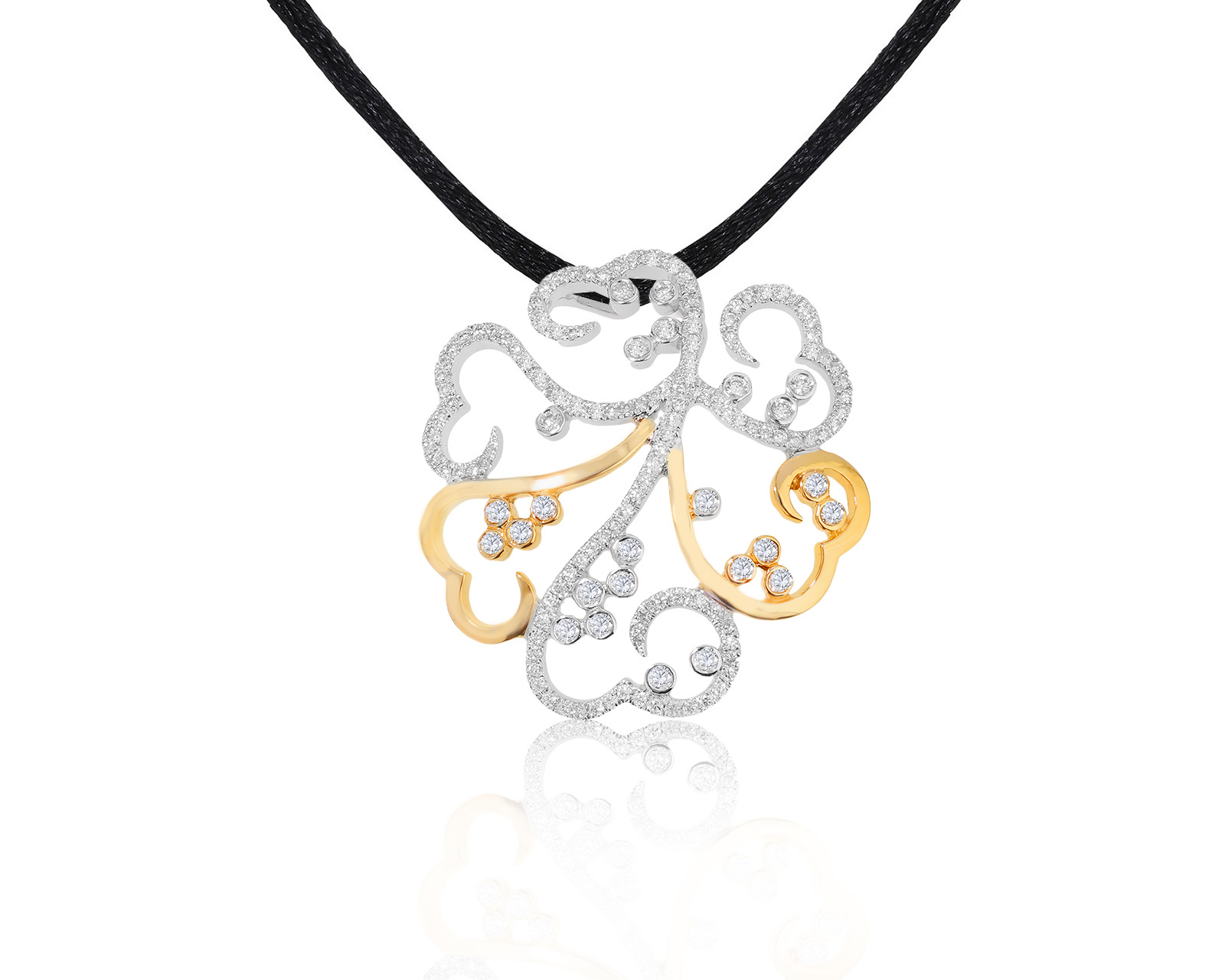 Эстетичный золотой кулон с бриллиантами 0.70ct 051022/15