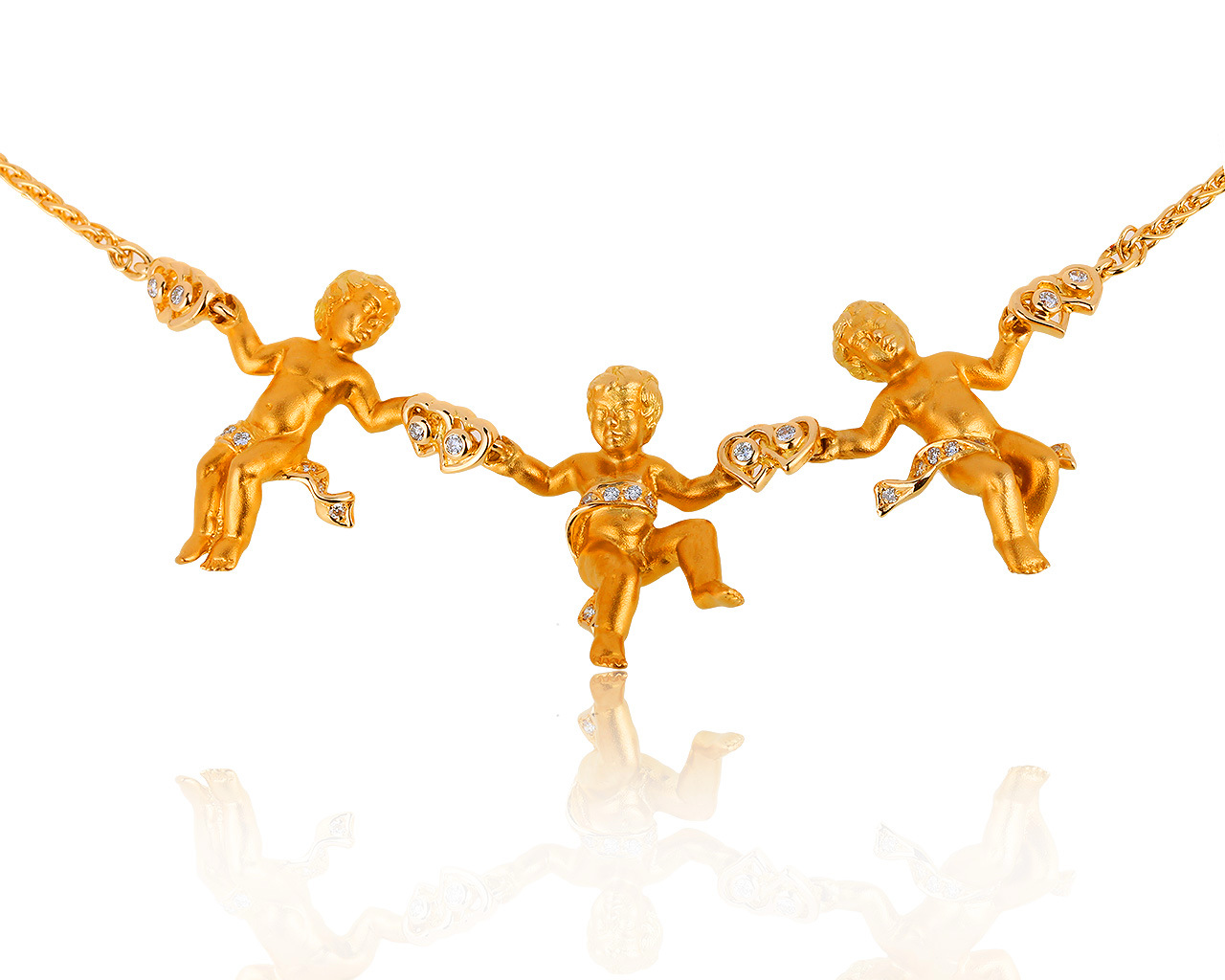 Оригинальное золотое колье с бриллиантами 0.22ct Carrera y Carrera 310819/7