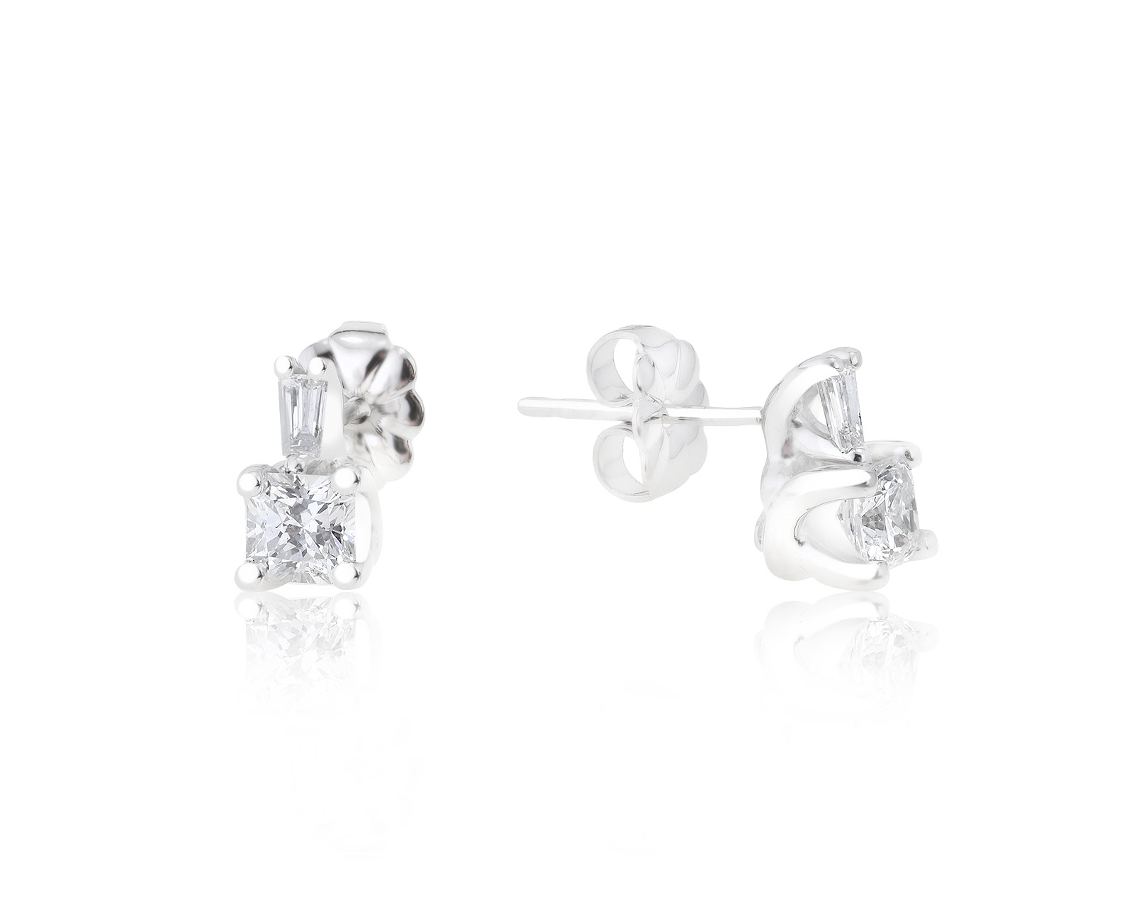 Шикарные платиновые серьги с бриллиантами 0.70ct 310821/7