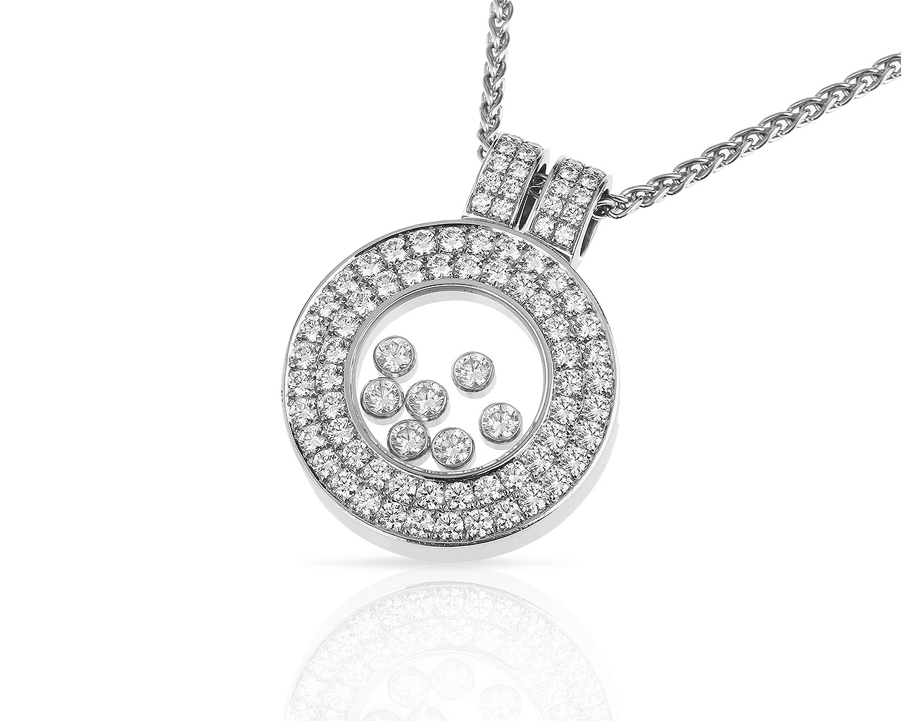 Роскошная золотая подвеска с бриллиантами 2.88ct Chopard 080618/6