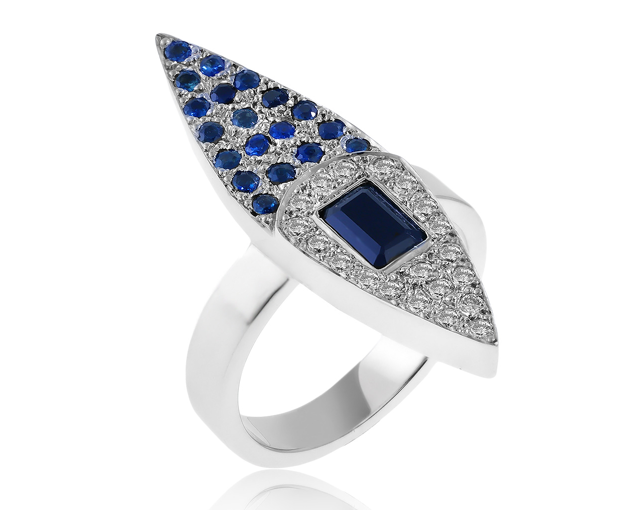 Превосходное золотое кольцо с сапфирами 1.03ct 031120/17 Превосходное золотое кольцо с сапфирами 1.03ct 031120/17