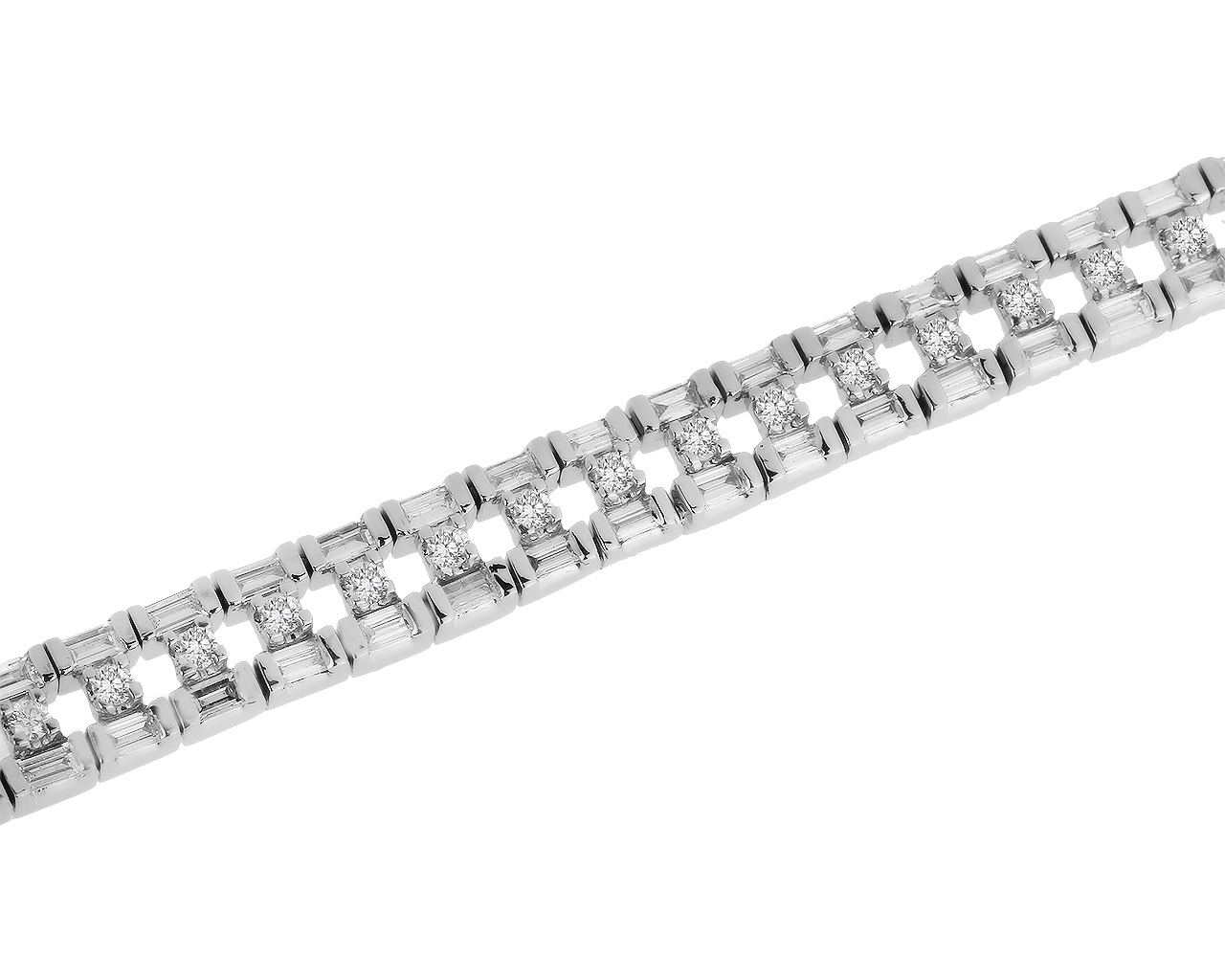 Завораживающий золотой браслет с бриллиантами 3.97ct