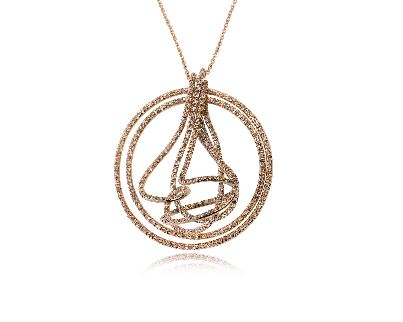 Оригинальный золотой кулон H.Stern Zephyr