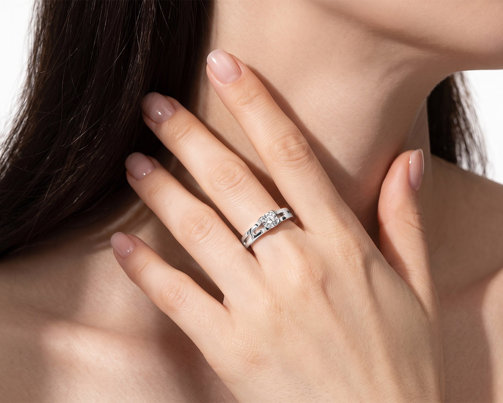Оригинальное золотое кольцо с бриллиантом 0.48ct Chimento