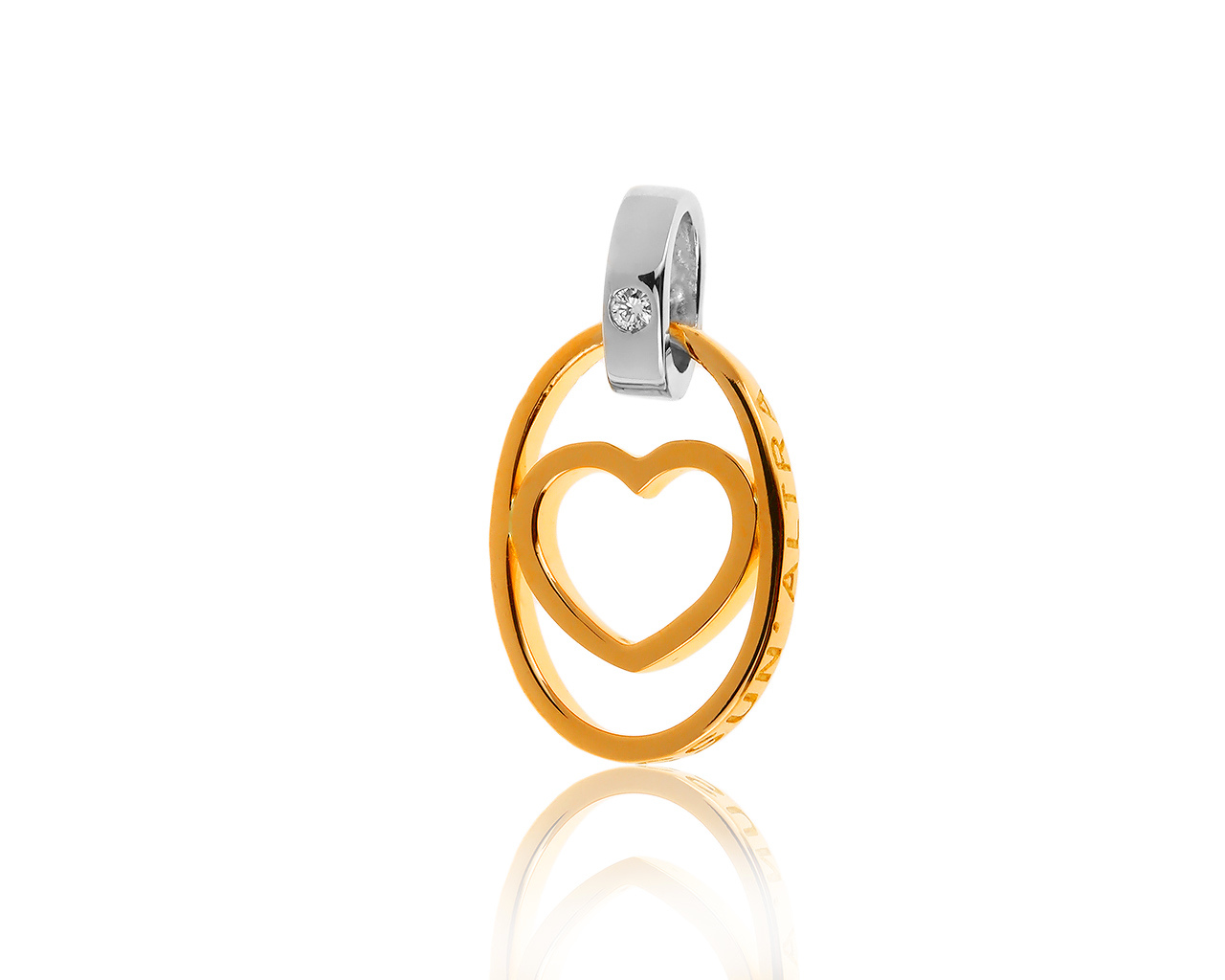 Оригинальный золотой кулон с бриллиантом 0.02ct Alfieri & St.John 101119/10