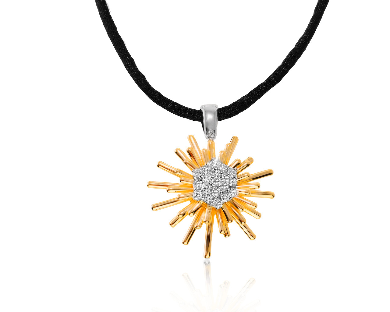 Прелестный золотой кулон с бриллиантами 0.49ct 210221/1