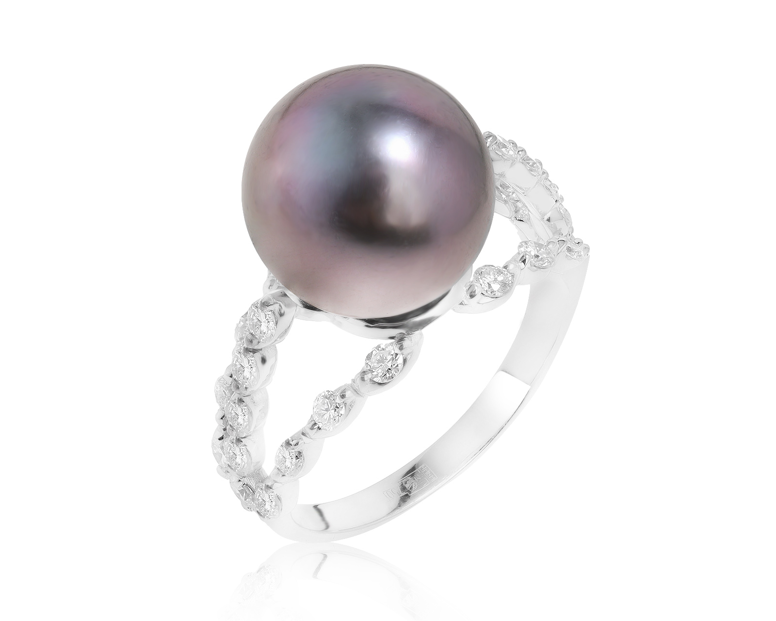 Романтичное золотое кольцо с жемчугом 11.80 мм 211021/6