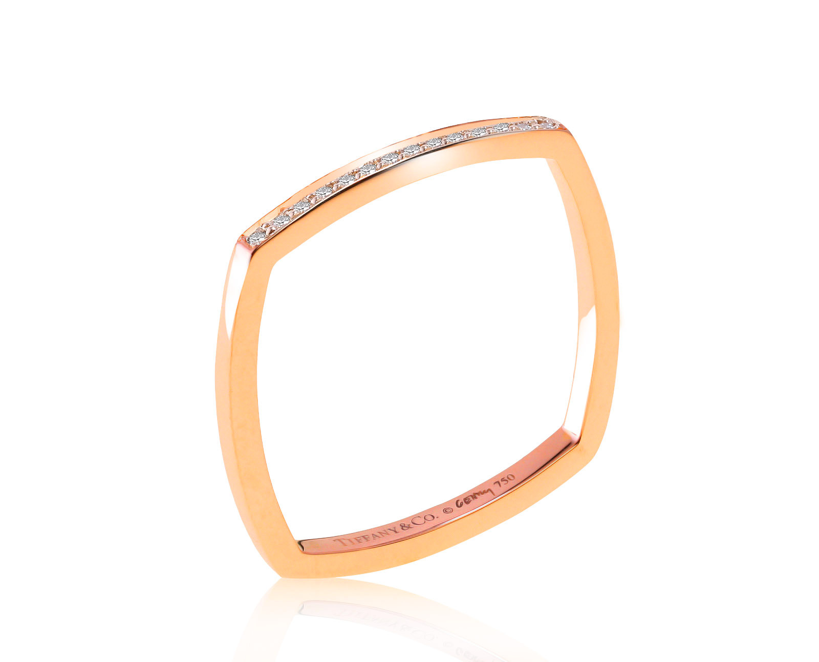 Оригинальное золотое кольцо с бриллиантами 0.05ct Tiffany&Co Frank Gehry 040921/9