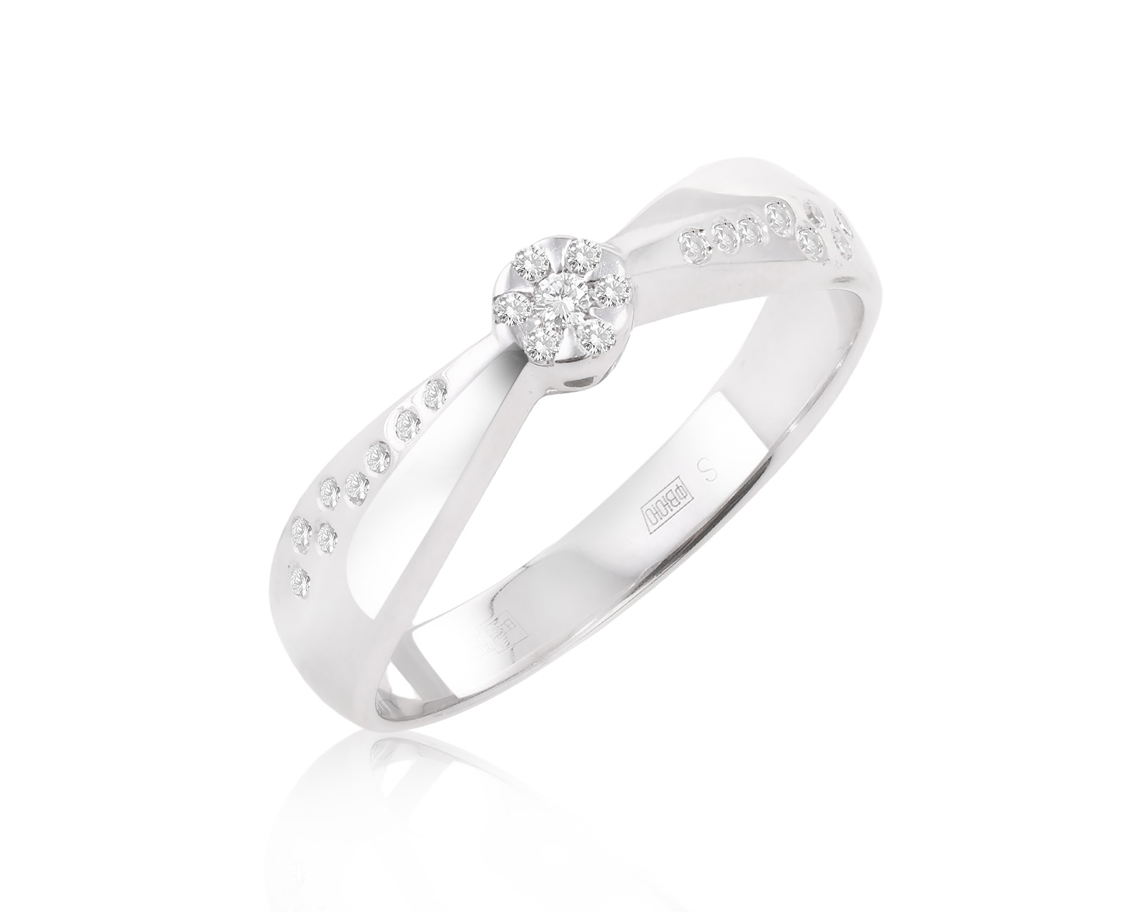 Золотое кольцо с бриллиантами 0.14ct 021223/9