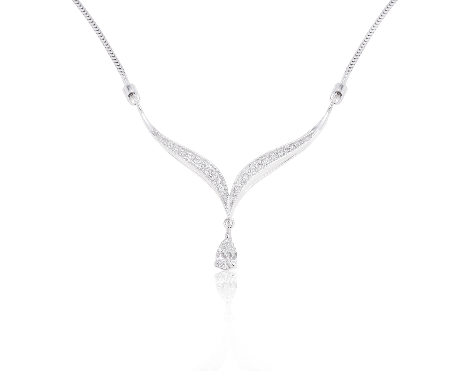 Достойное золотое колье с бриллиантами 0.30ct 070222/1