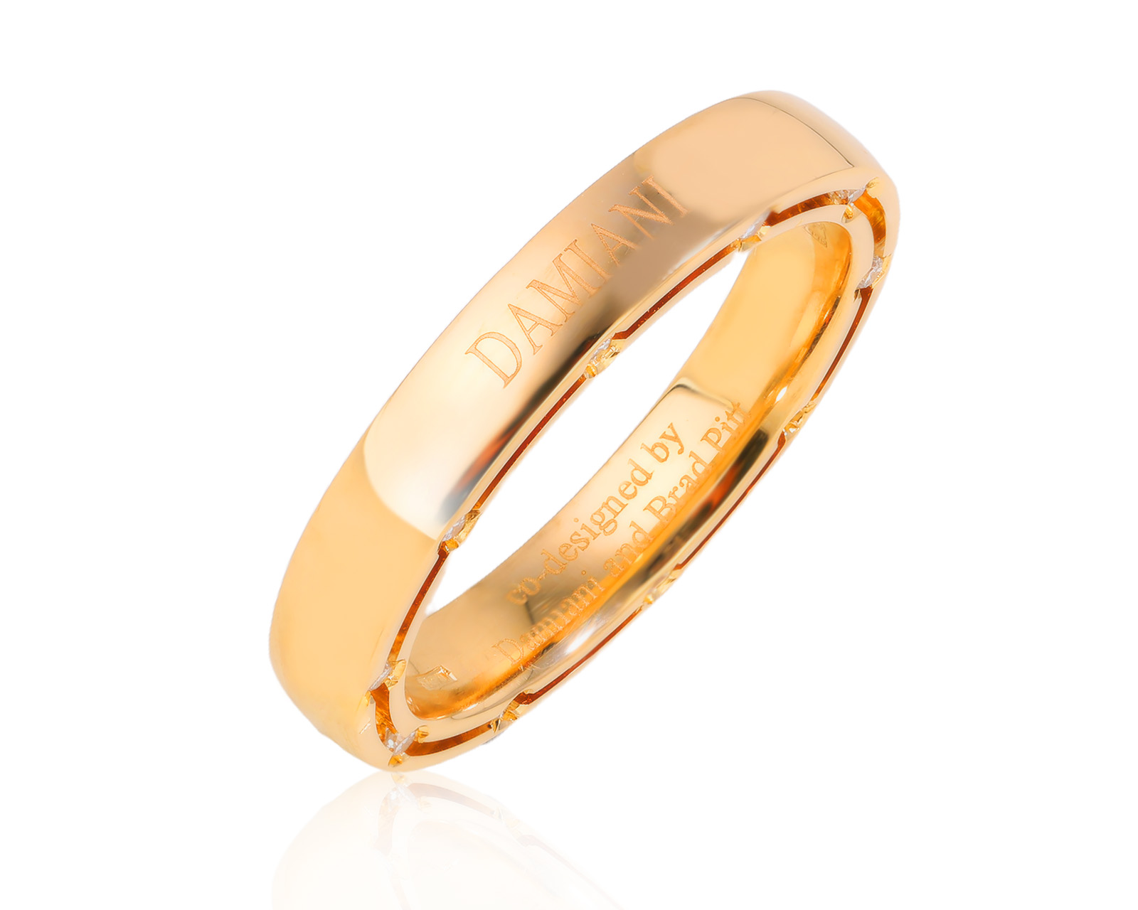 Оригинальное золотое кольцо с бриллиантами 0.17ct Damiani D.Side 080825/4