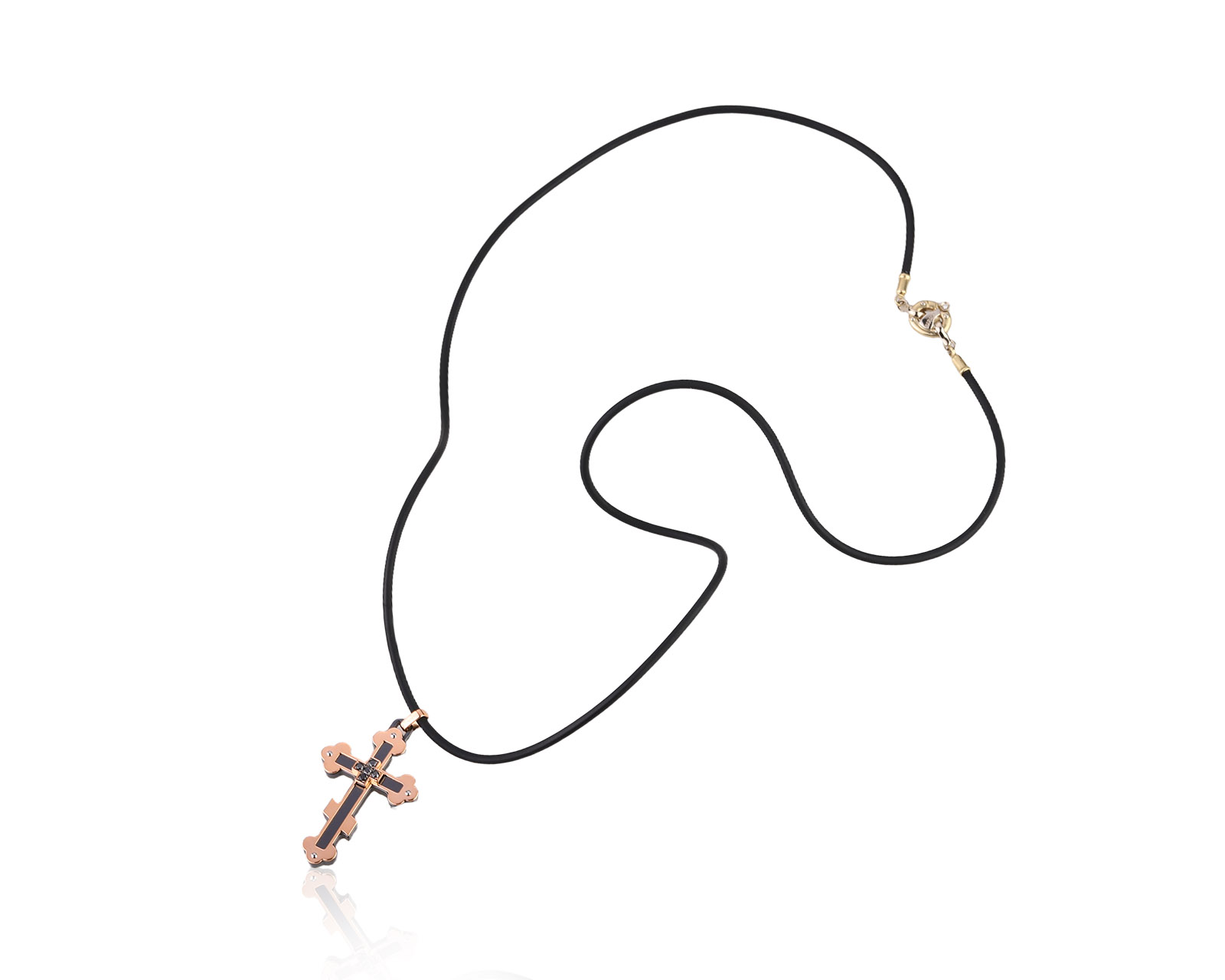 Оригинальный золотой кулон с бриллиантами 0.165ct Baraka Prive Cross
