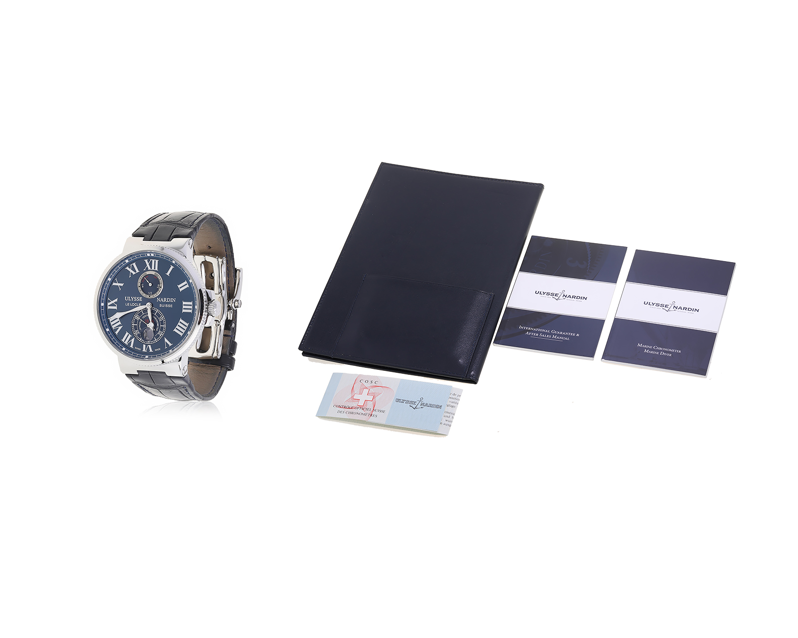 Оригинальные стальные часы Ulysse Nardin Maxi Marine Chronometer 43