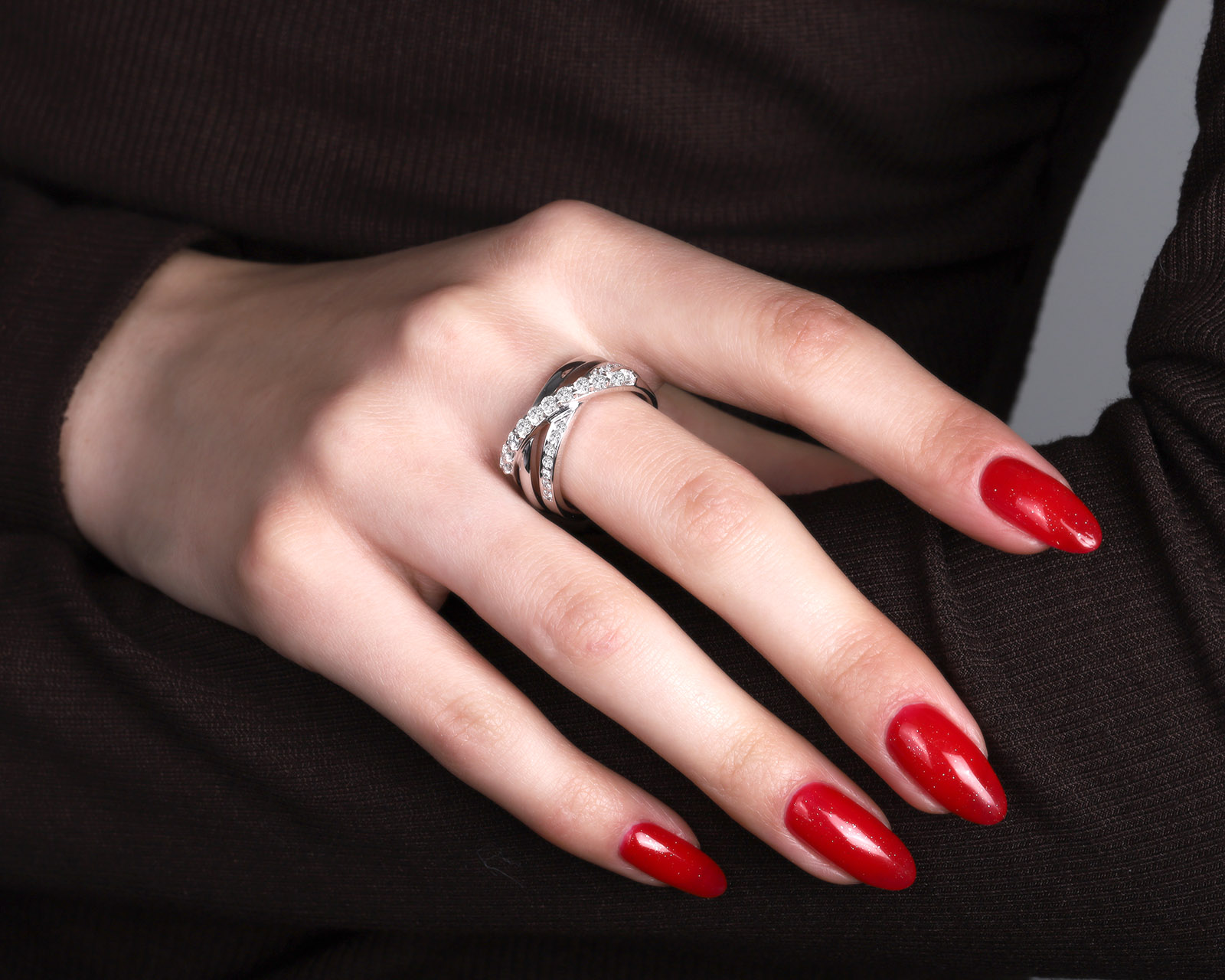 Золотое кольцо с бриллиантами 0.44ct