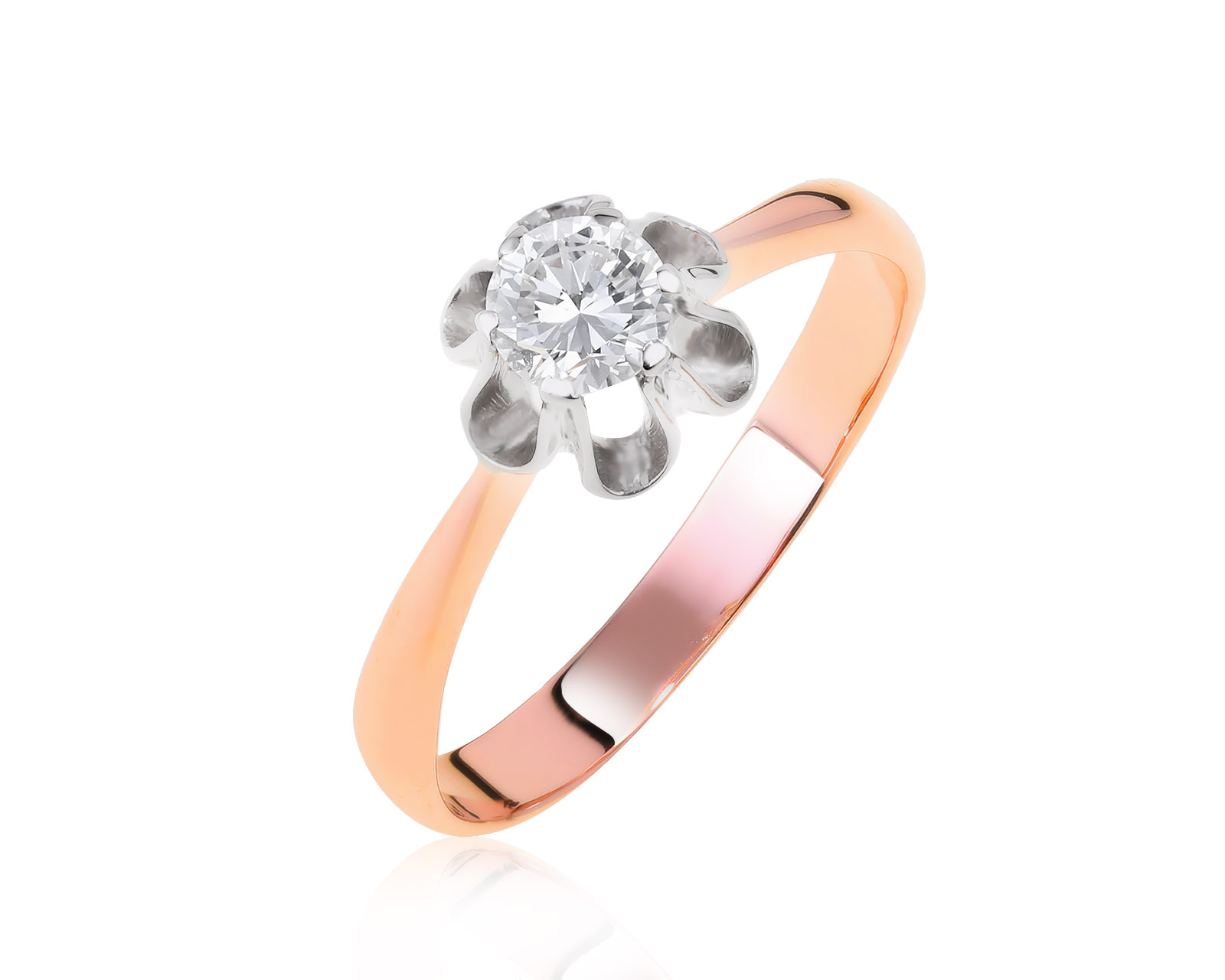 Винтажное золотое кольцо с бриллиантом 0.36ct СССР 240122/15 Винтажное золотое кольцо с бриллиантом 0.36ct СССР 240122/15
